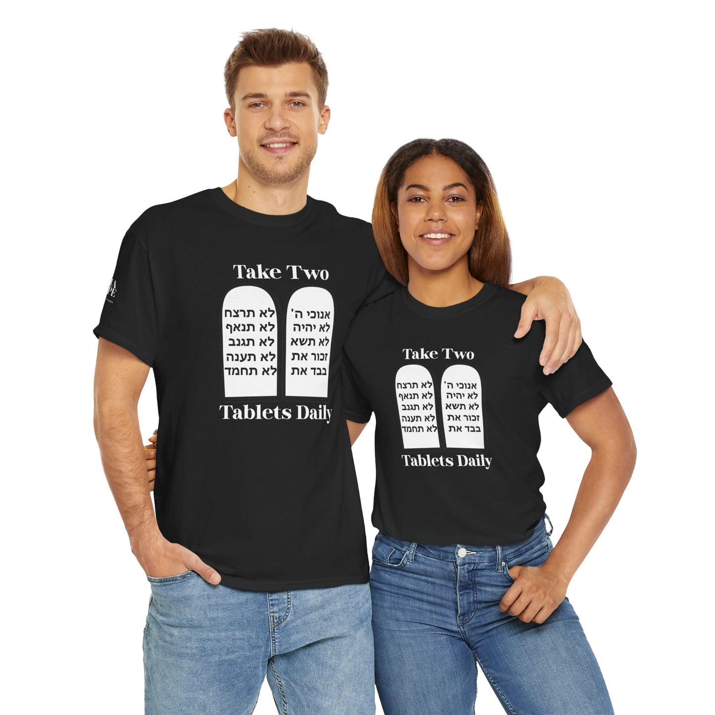 Unisex Tee Take Two Tablets Daily Commandments Shirt