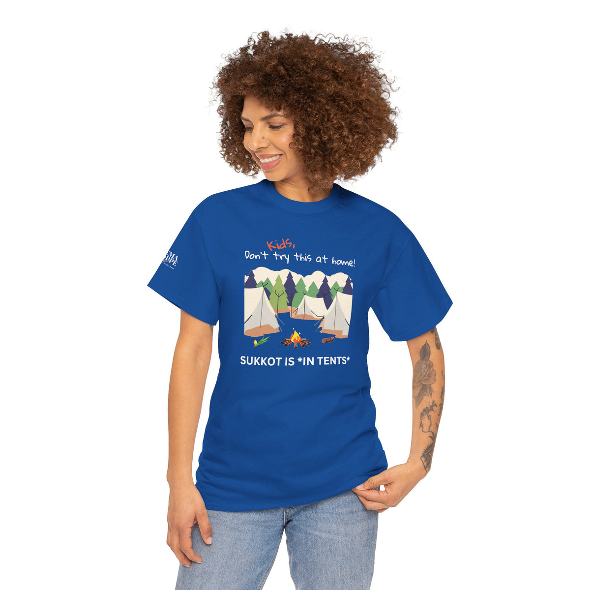 Kids, Don't Try This At Home Sukkot Shirt (dark colors)