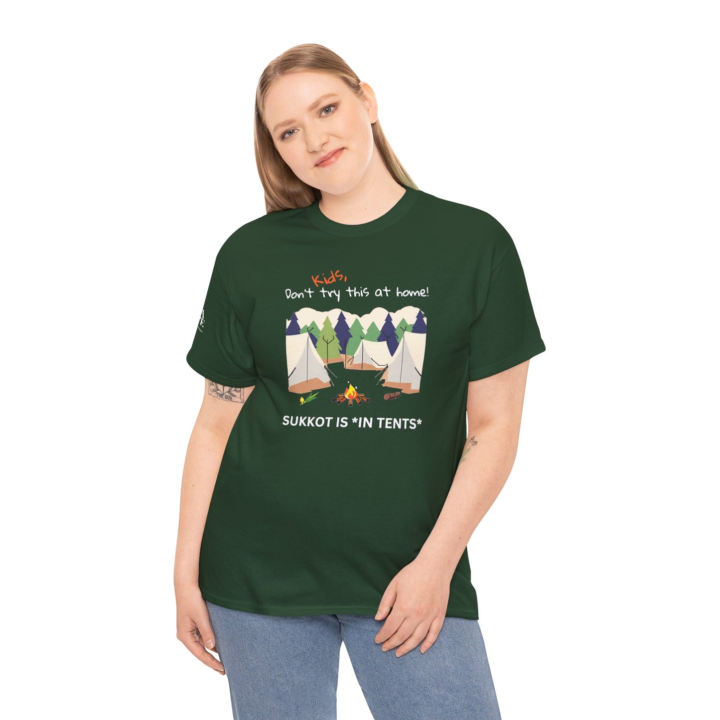 Kids, Don't Try This At Home Sukkot Shirt (dark colors)