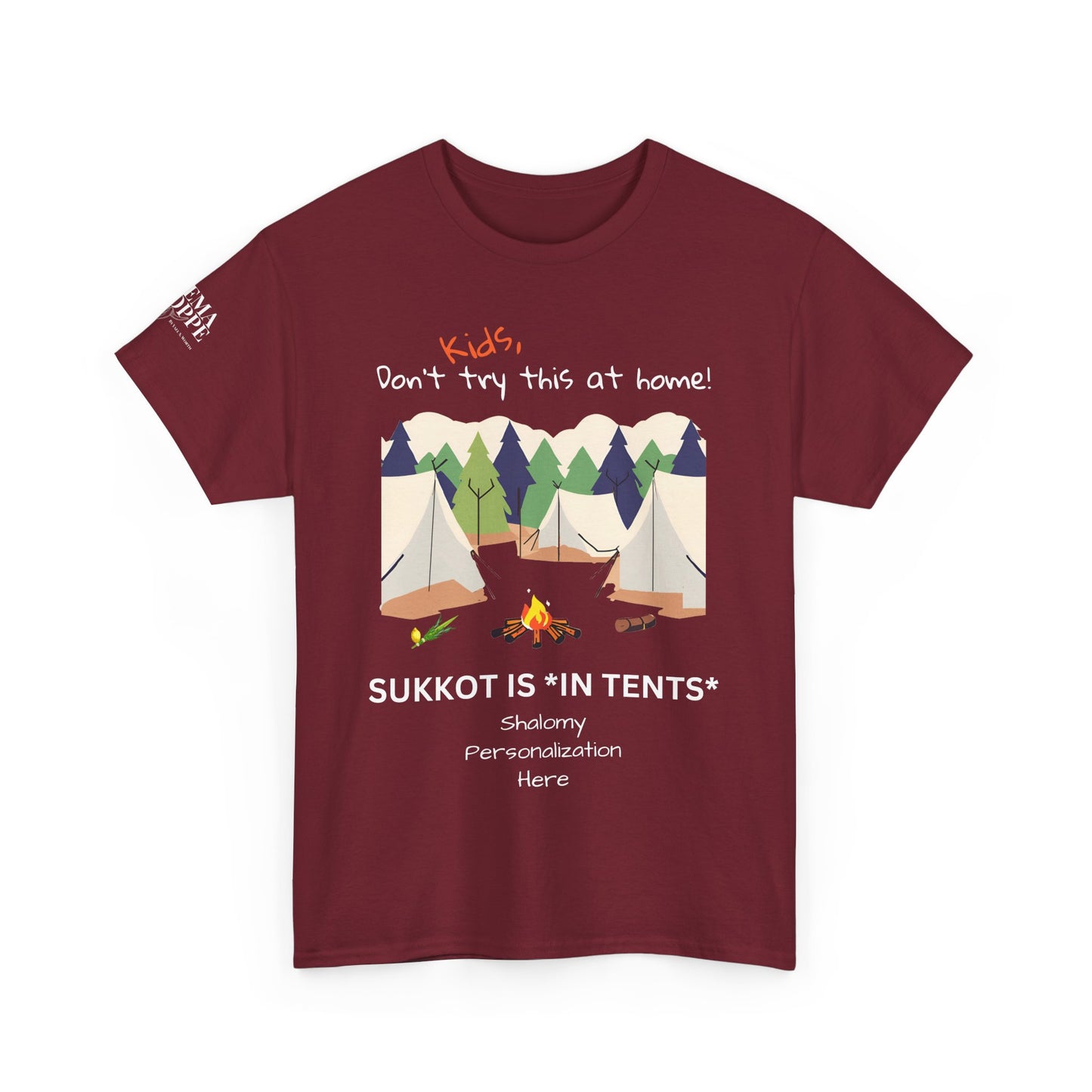 Personalized Kids, Don't Try This At Home Sukkot Shirt, dark colors