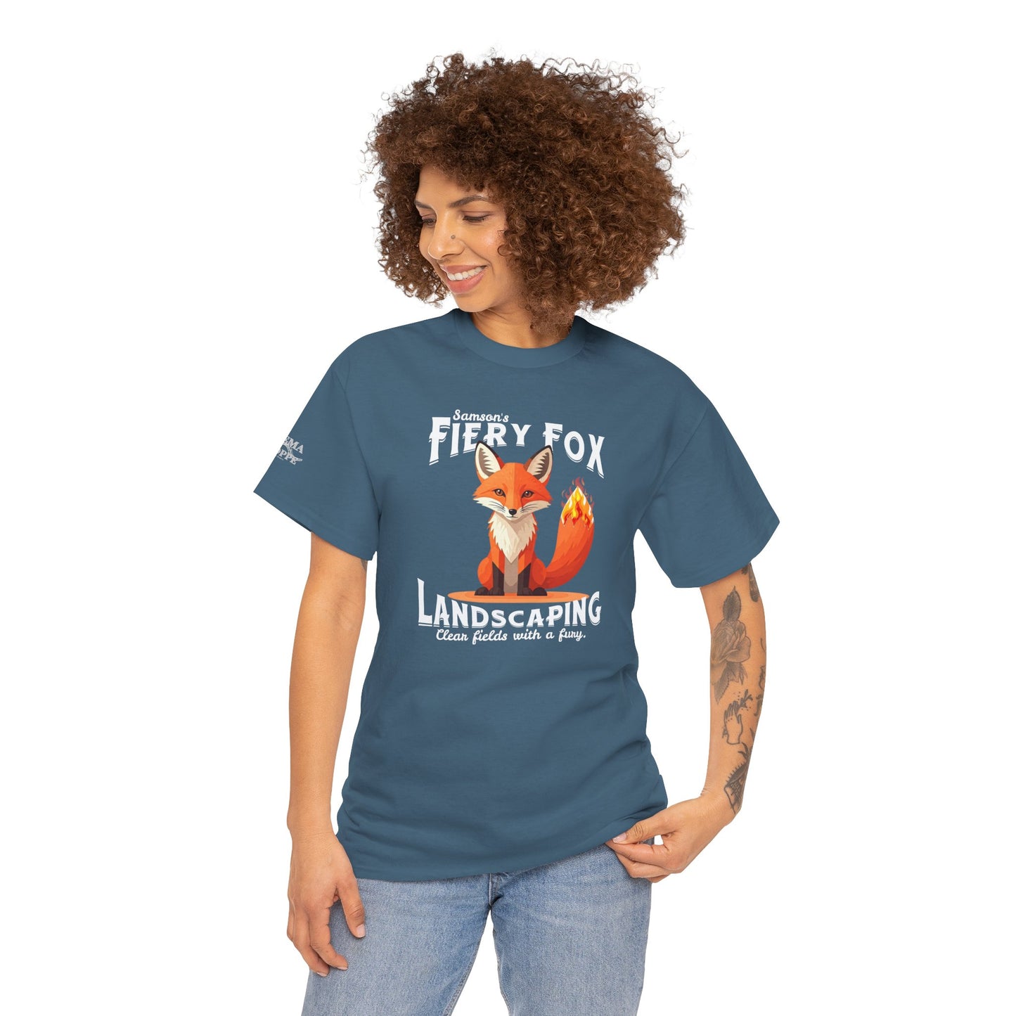 Fiery Fox Landscaping Unisex Heavy Cotton Tee - dark shades