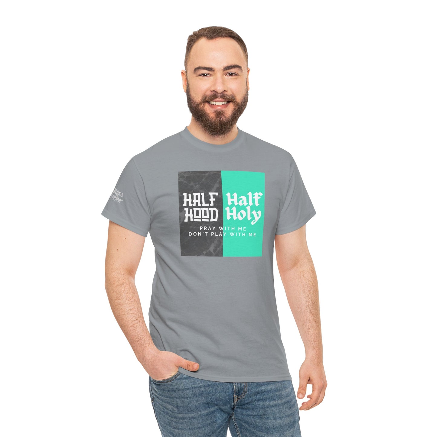 Half Hood/Half Holy Unisex Heavy Cotton Tee