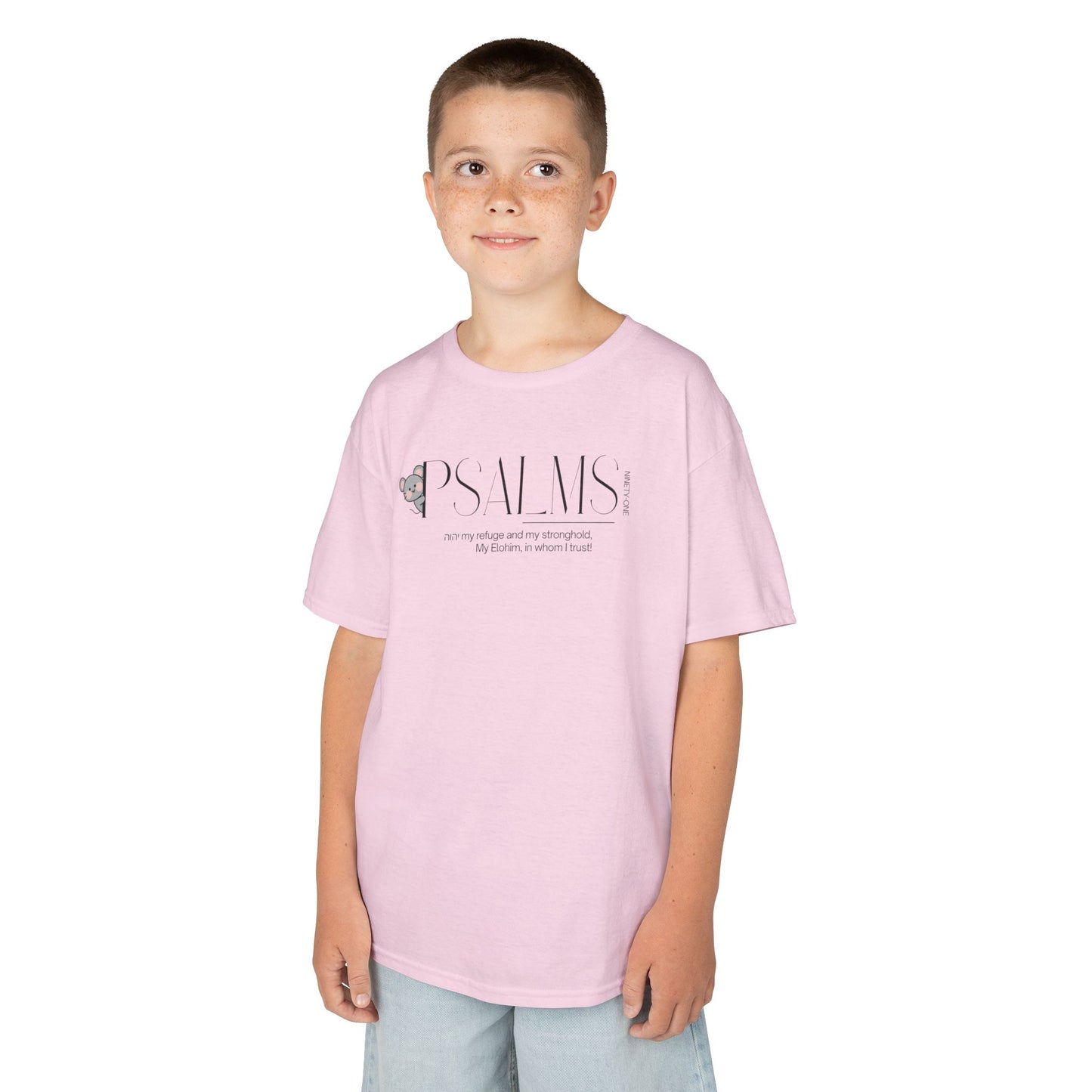 Psalm 91 Kids Tee — Cute Faith-Based Children's T-Shirt