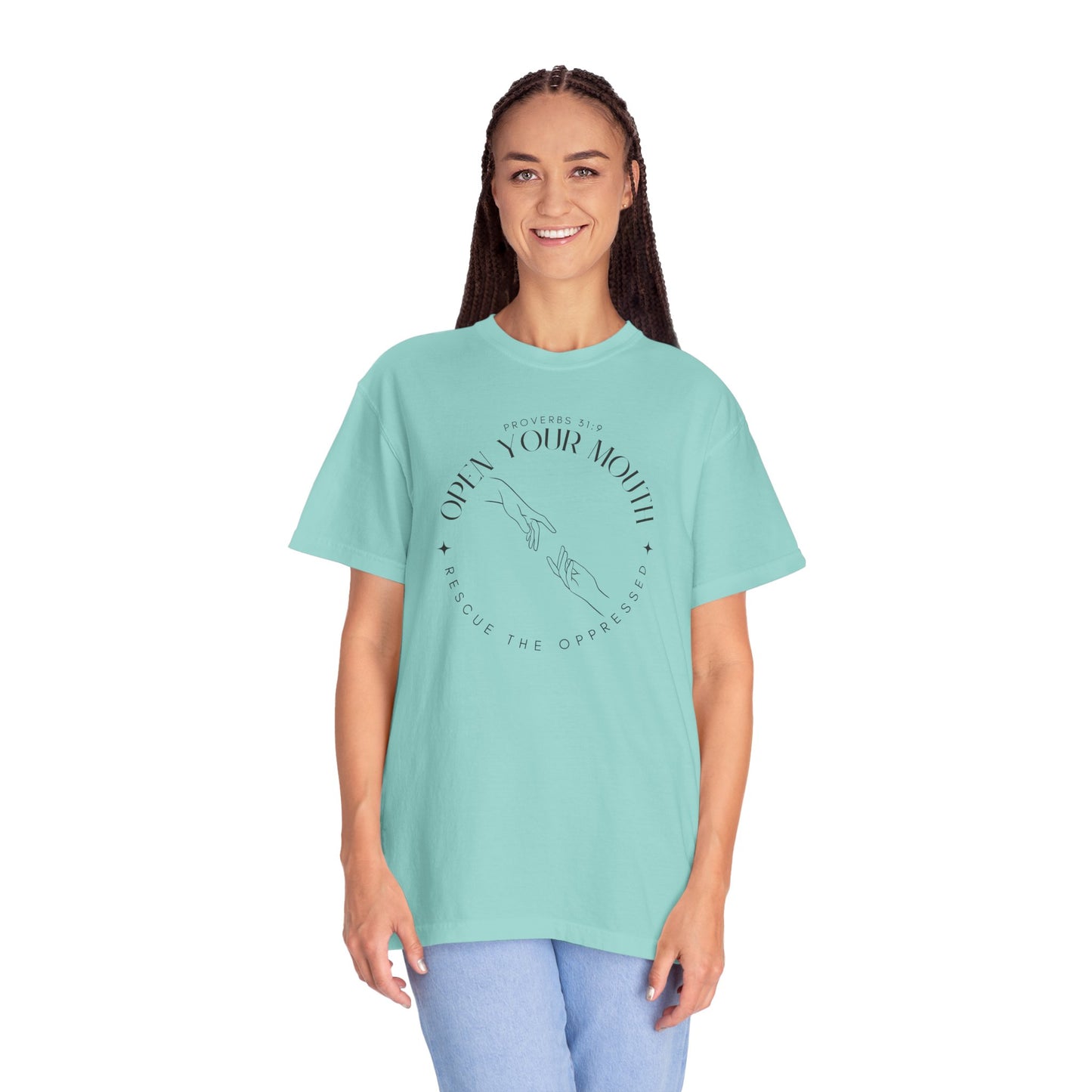 Proverbs 31:9 Unisex T-shirt - Speak Up Against Human Trafficking - 100% Cotton