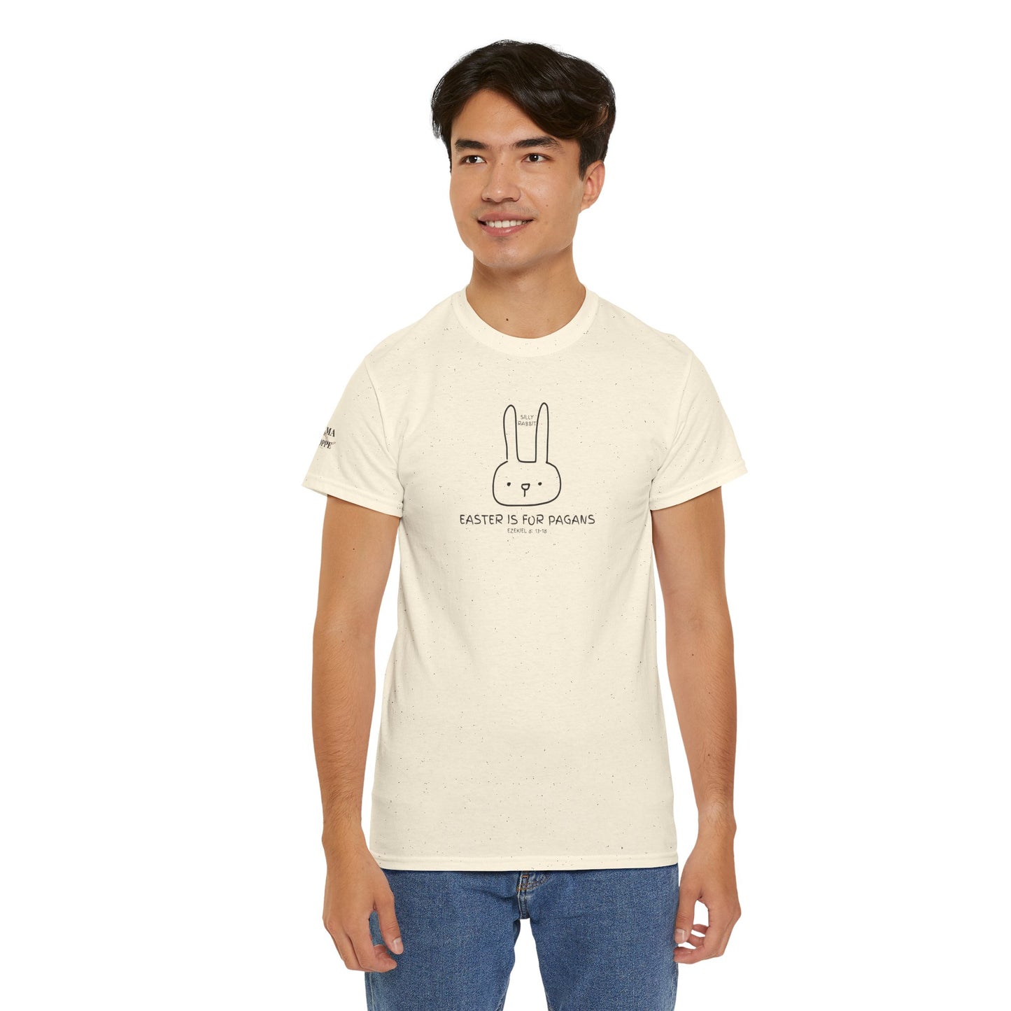 Silly Rabbit, Easter Is for Pagans Cotton T-Shirt — Ezekiel 8 Biblical Truth Tee