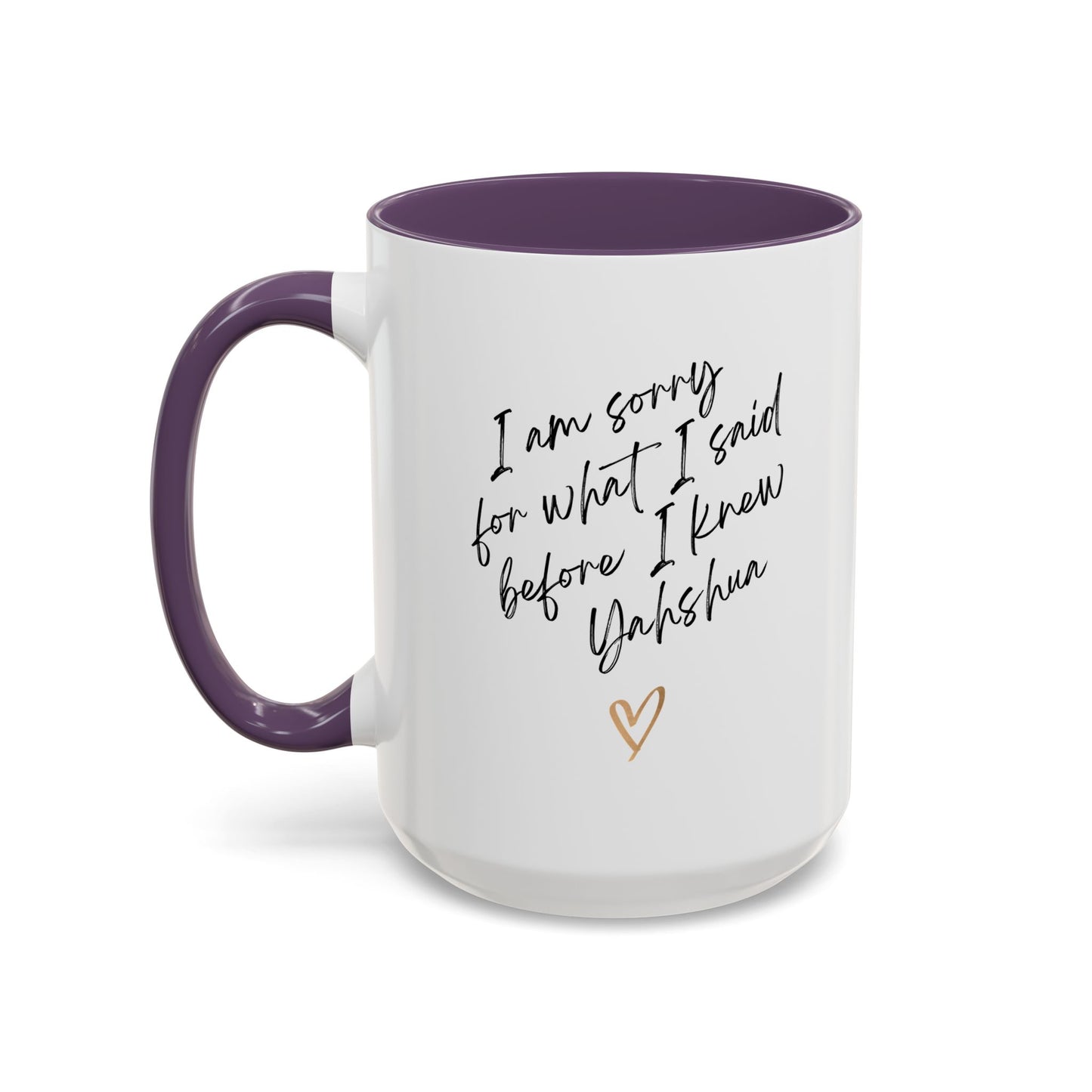 I'm Sorry (Yahshua) Accent Coffee Mug (11, 15oz)