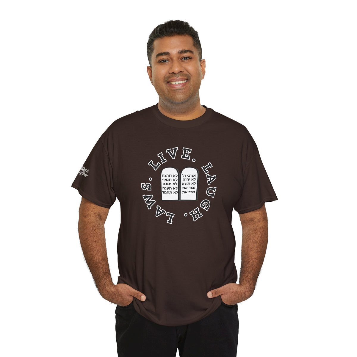 Live Laugh Laws T‑Shirt — Legal Humor Tee with Open Book Graphic