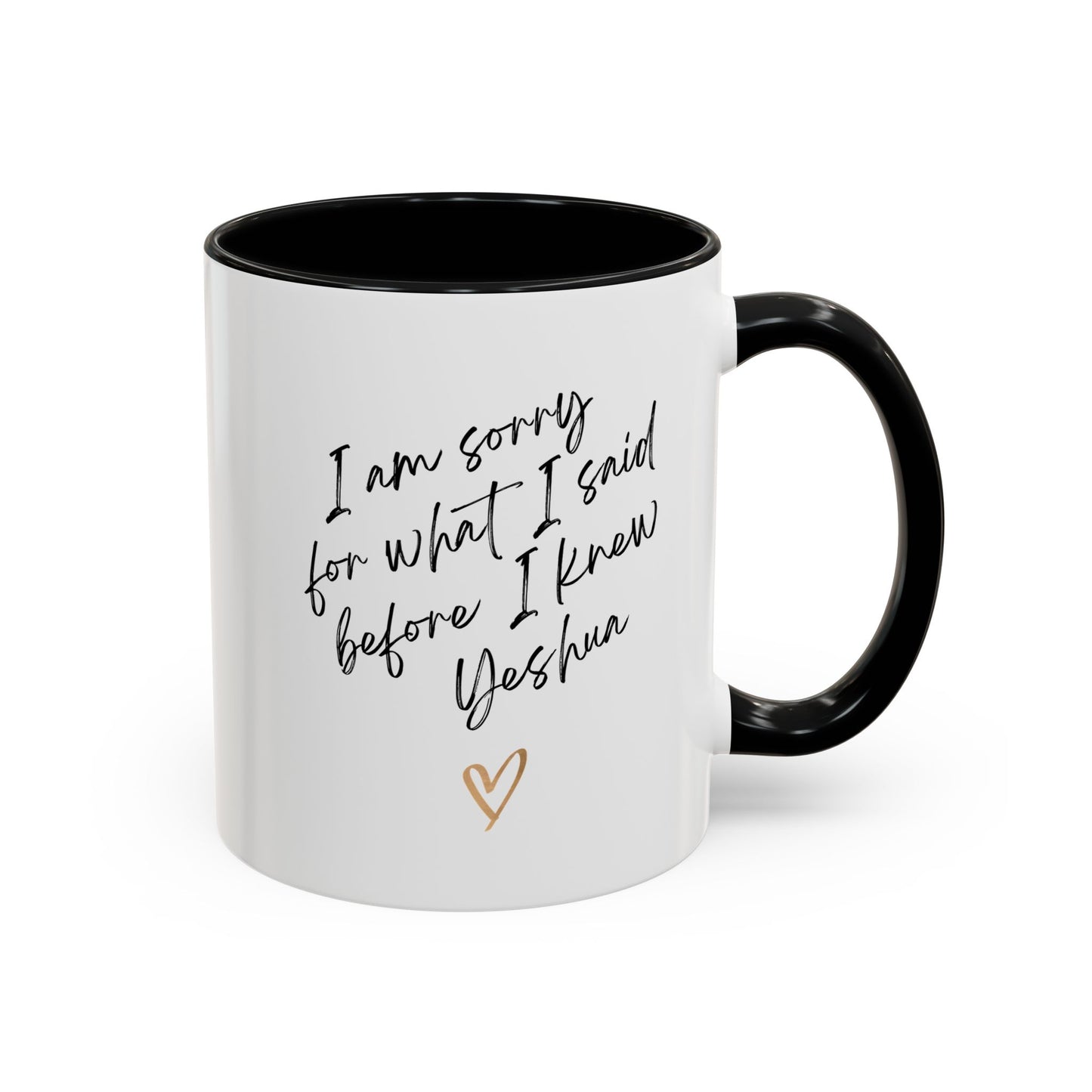 I'm Sorry (Yeshua) Accent Coffee Mug (11, 15oz)