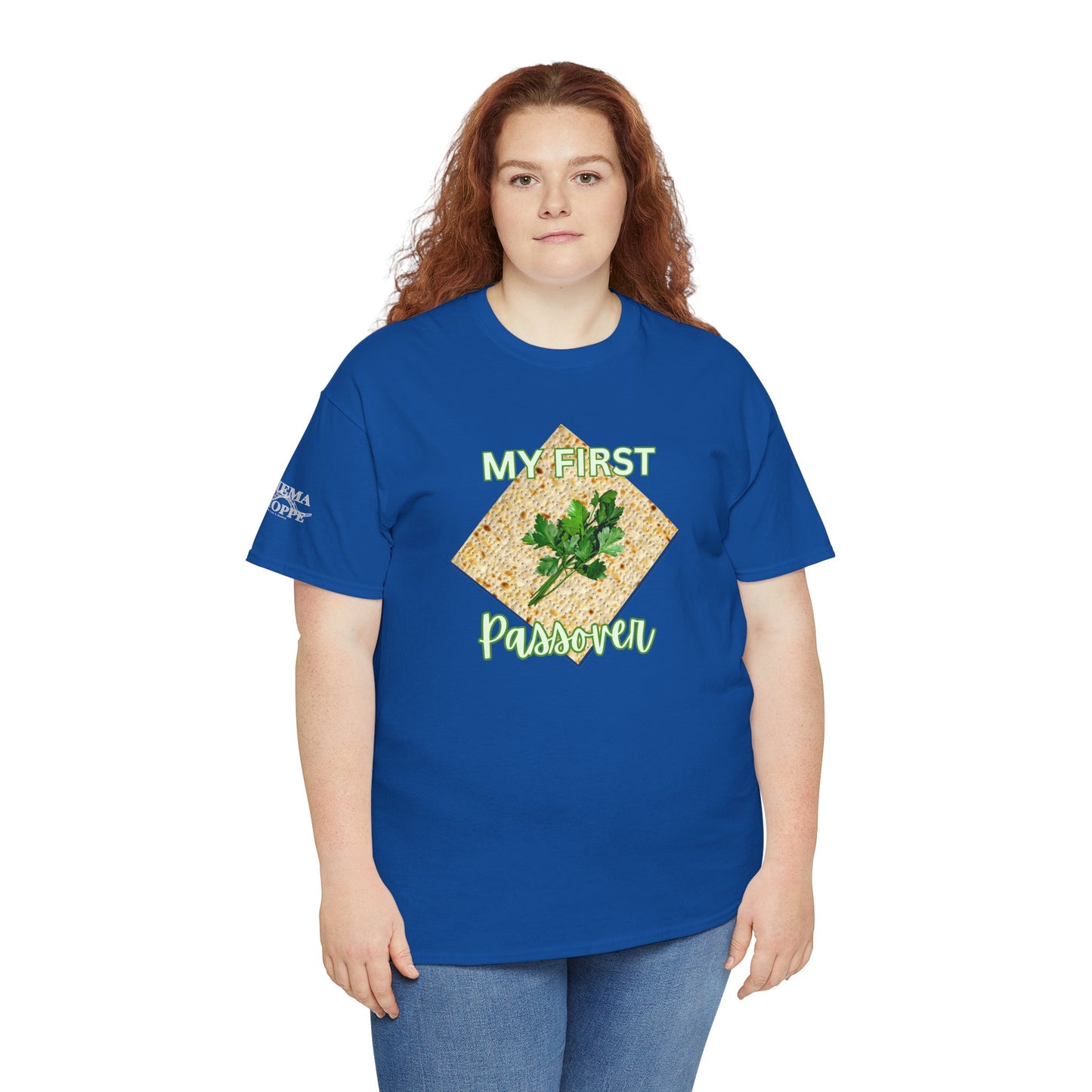 Adults My First Passover T‑Shirt — Seder Matzo & Parsley Pesach Tee