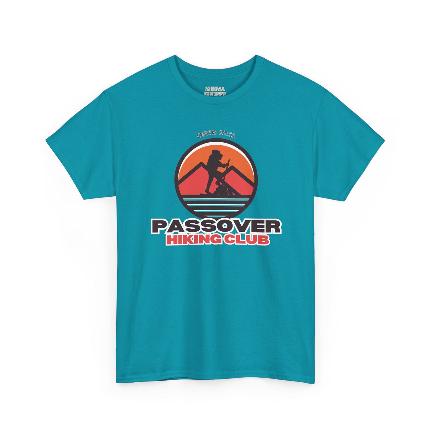 Passover Hiking Club Unisex Tee - Exodus 12:11 T-Shirt Cotton