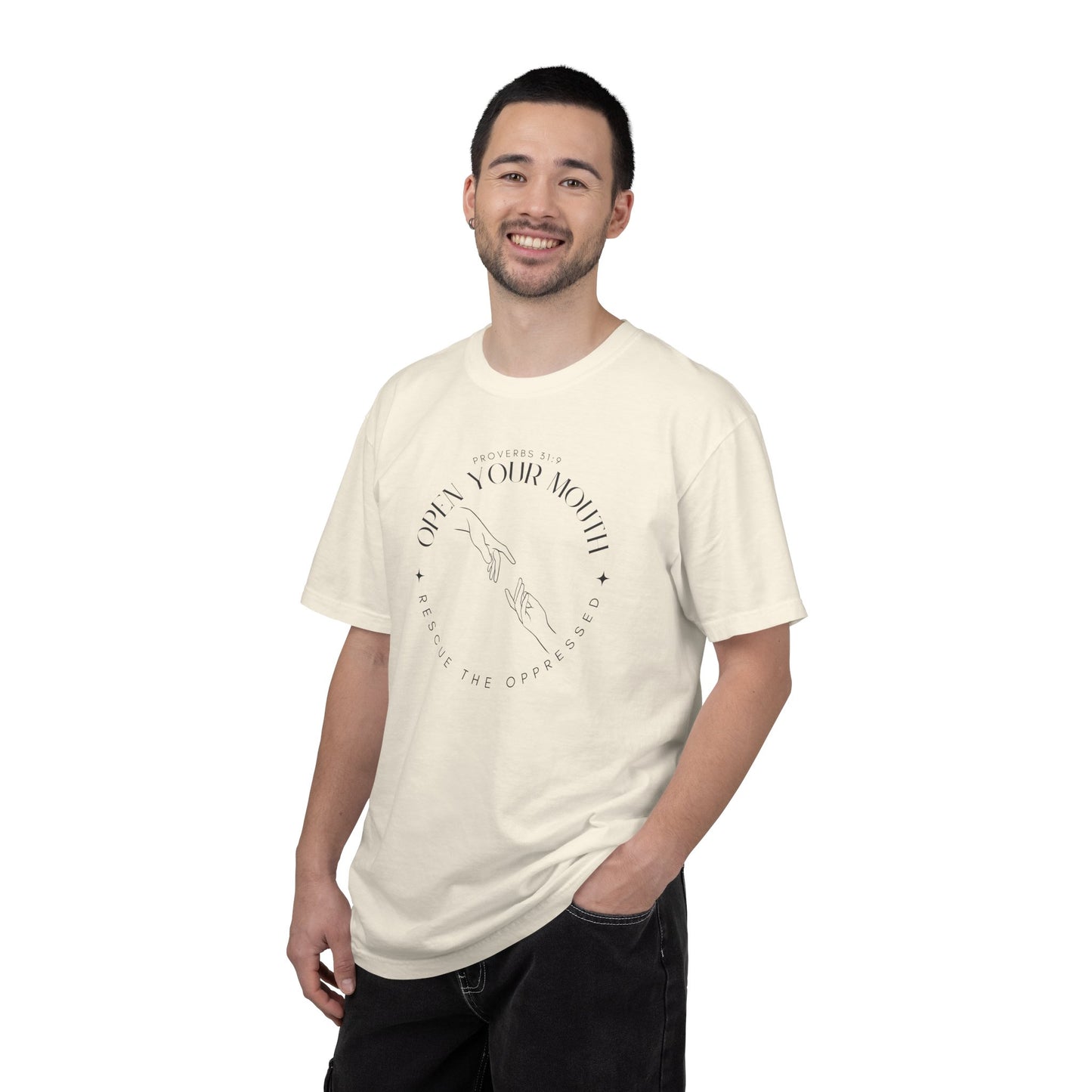 Proverbs 31:9 Unisex T-shirt - Speak Up Against Human Trafficking - 100% Cotton