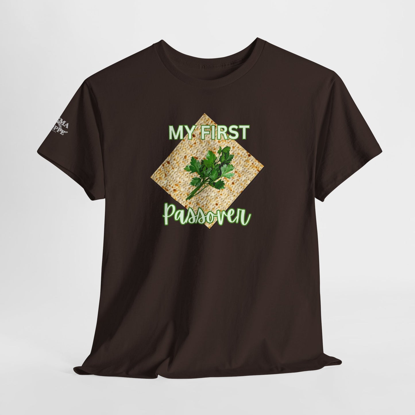 Adults My First Passover T‑Shirt — Seder Matzo & Parsley Pesach Tee