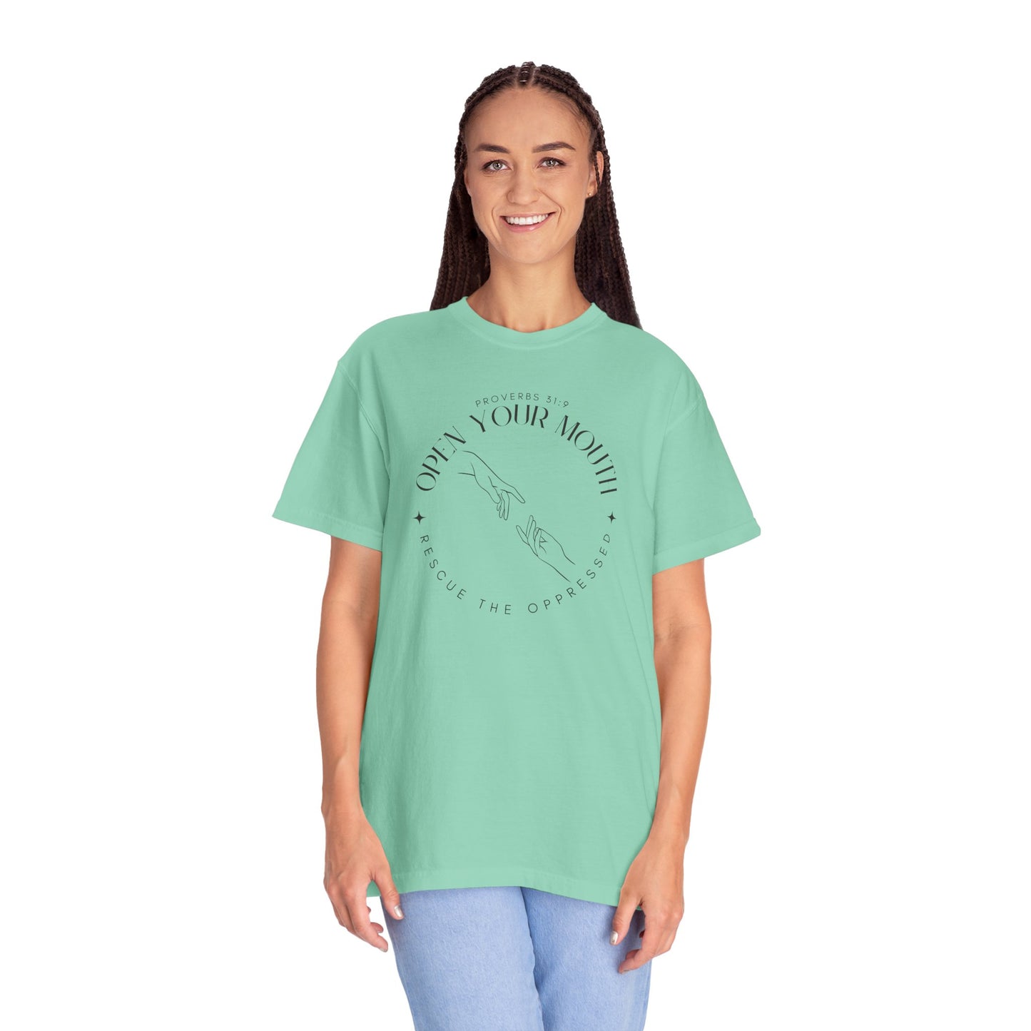 Proverbs 31:9 Unisex T-shirt - Speak Up Against Human Trafficking - 100% Cotton
