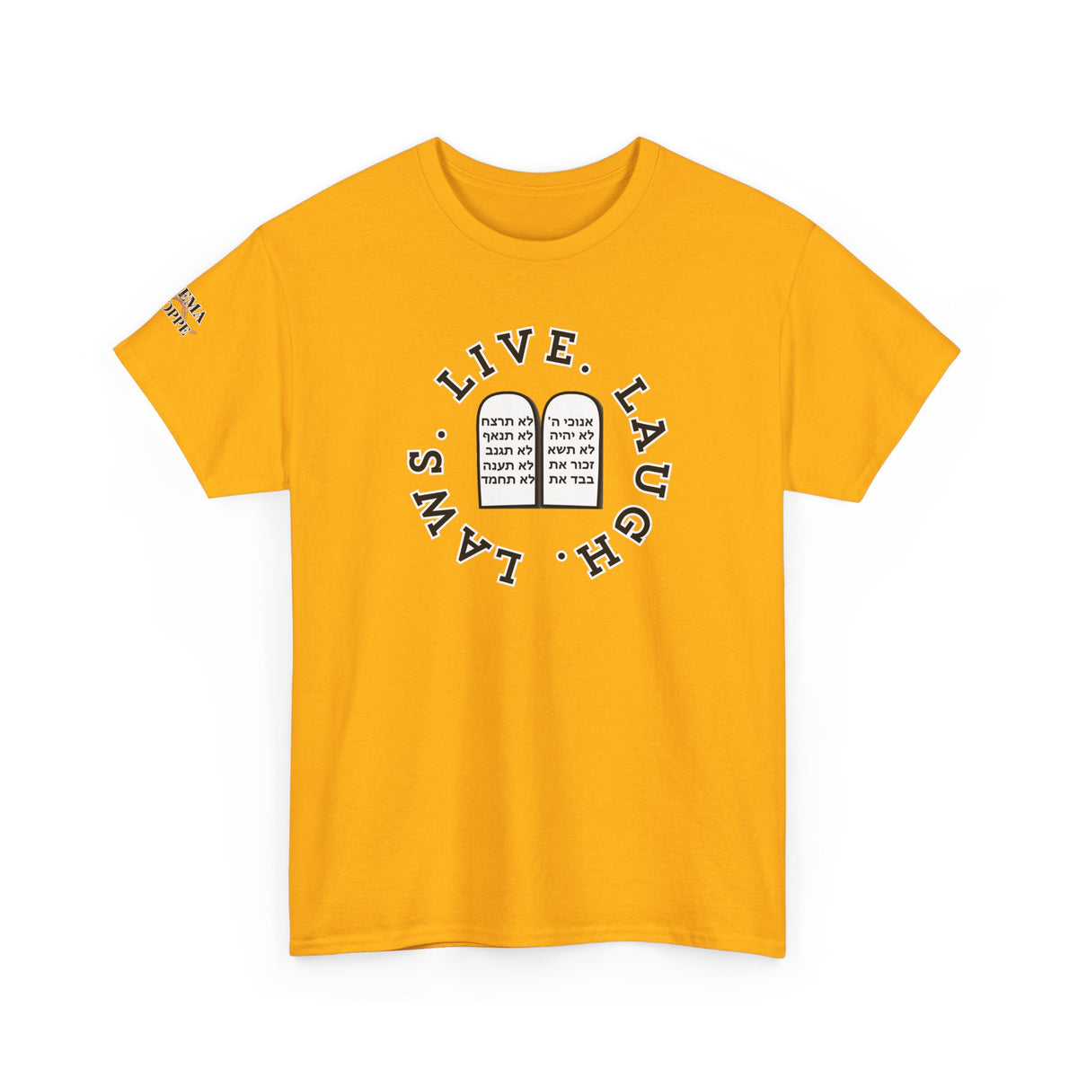 Live Laugh Laws T‑Shirt — Legal Humor Tee with Open Book Graphic