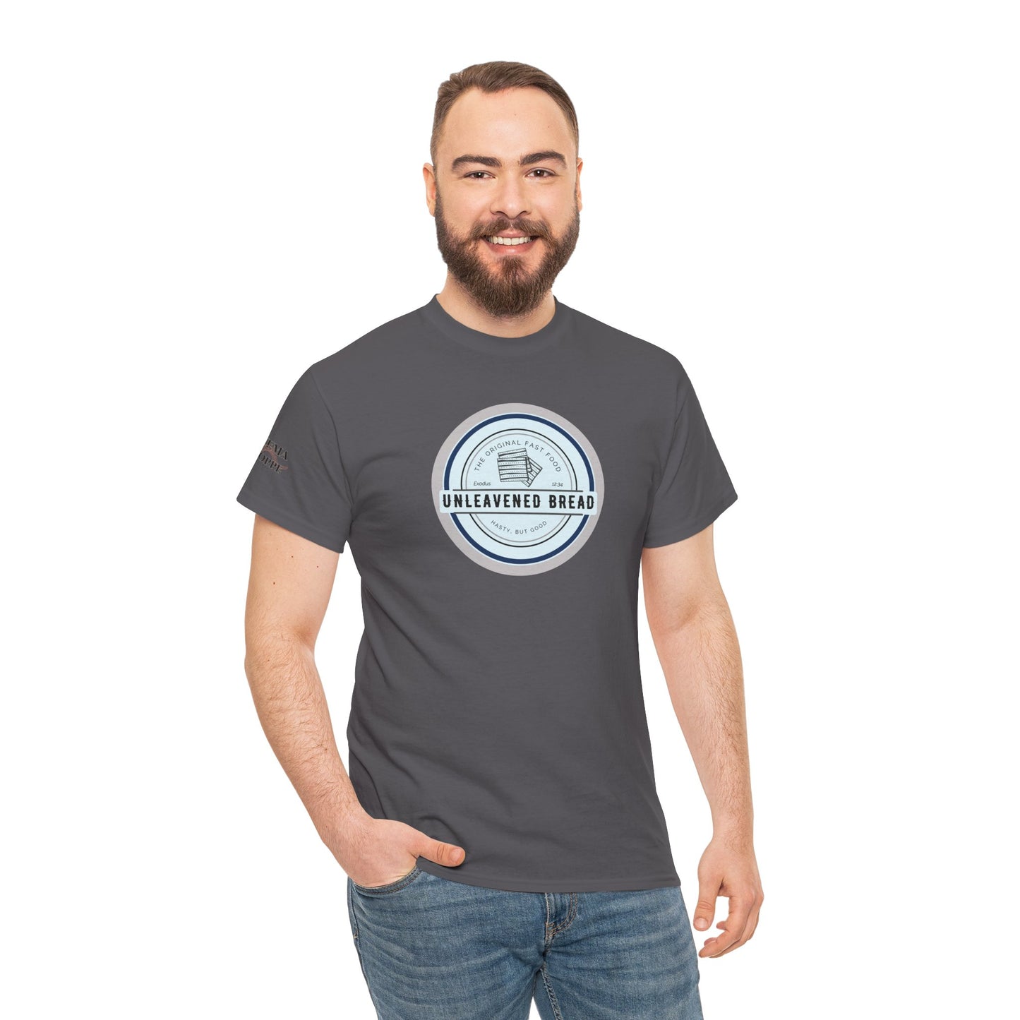 Unleavened Bread Matzo T-Shirt — "Hasty but Good" Passover Biblical Humor Tee