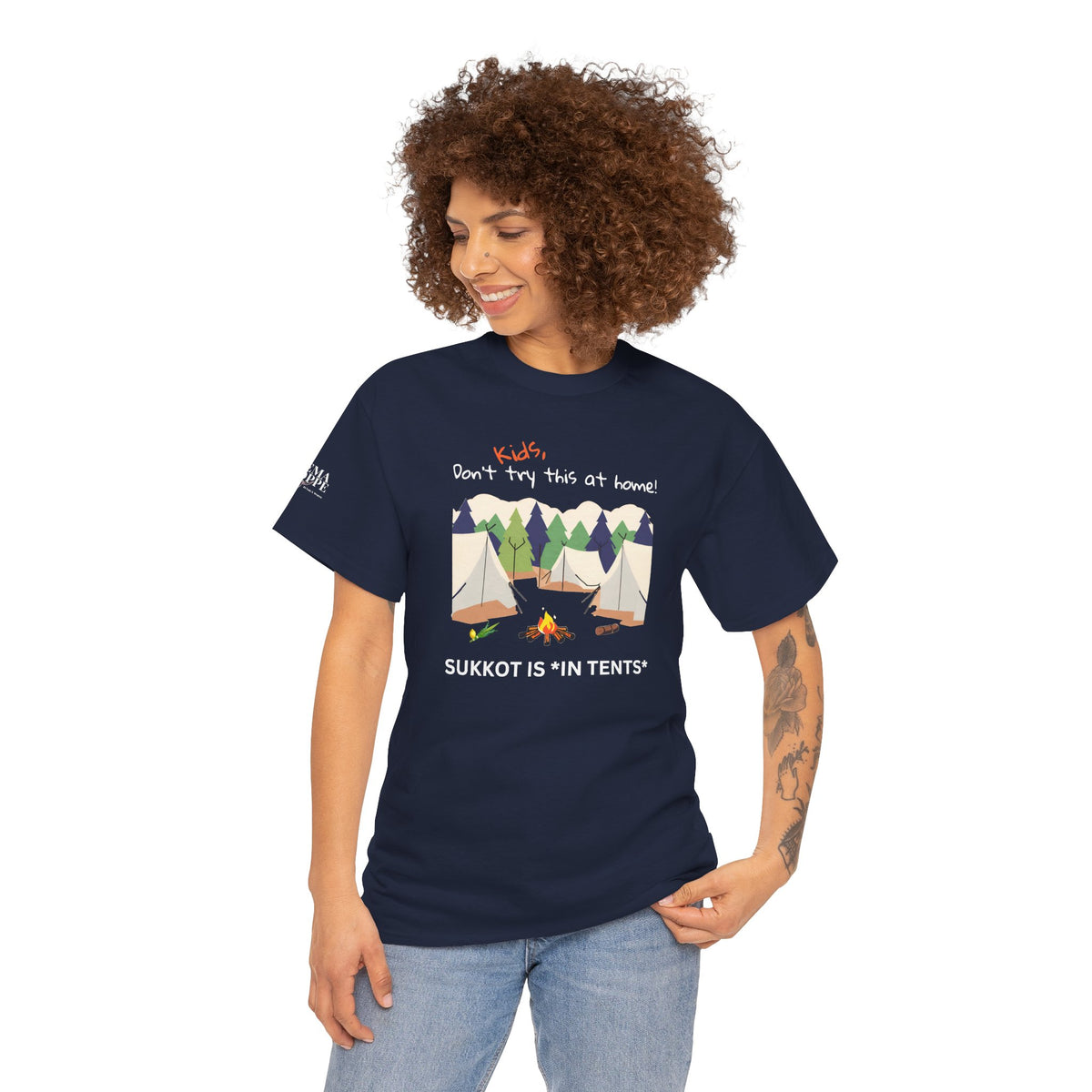 Kids, Don't Try This At Home Sukkot Shirt (dark colors)