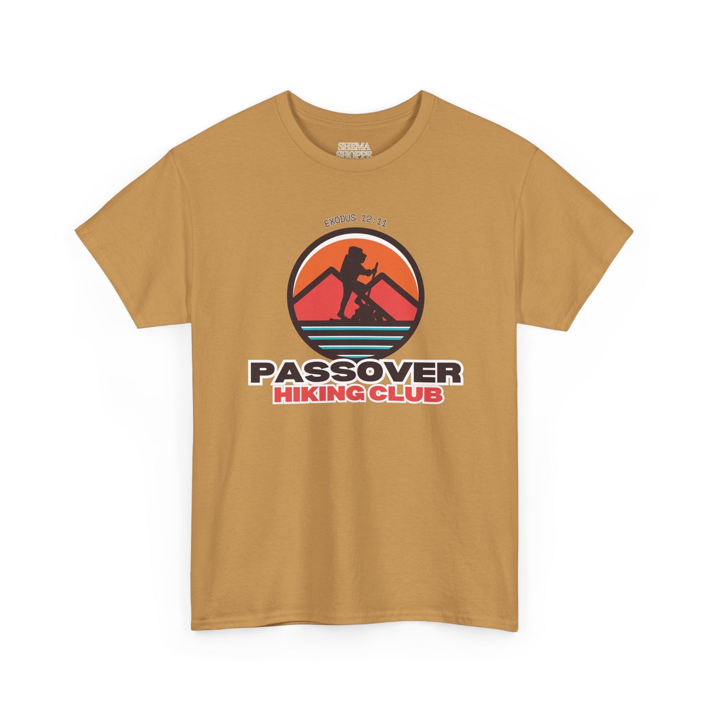 Passover Hiking Club Unisex Tee - Exodus 12:11 T-Shirt Cotton