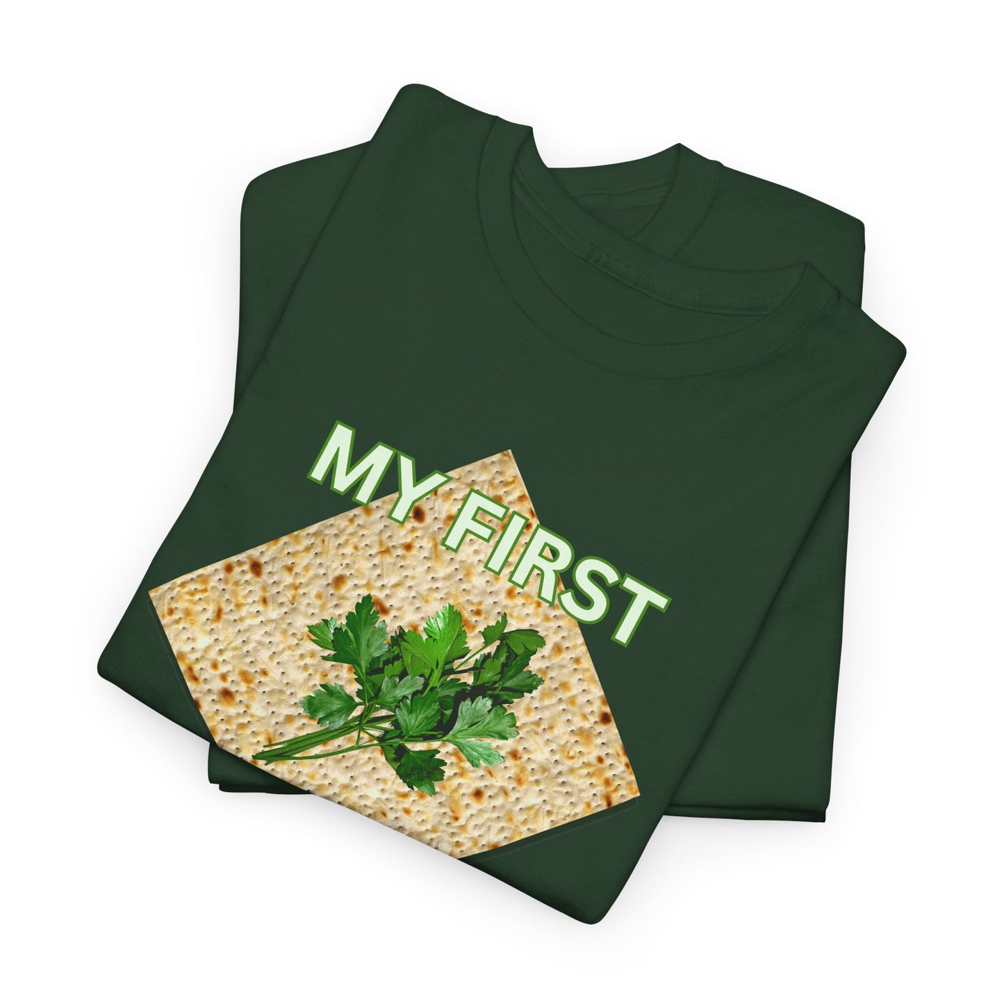 Adults My First Passover T‑Shirt — Seder Matzo & Parsley Pesach Tee