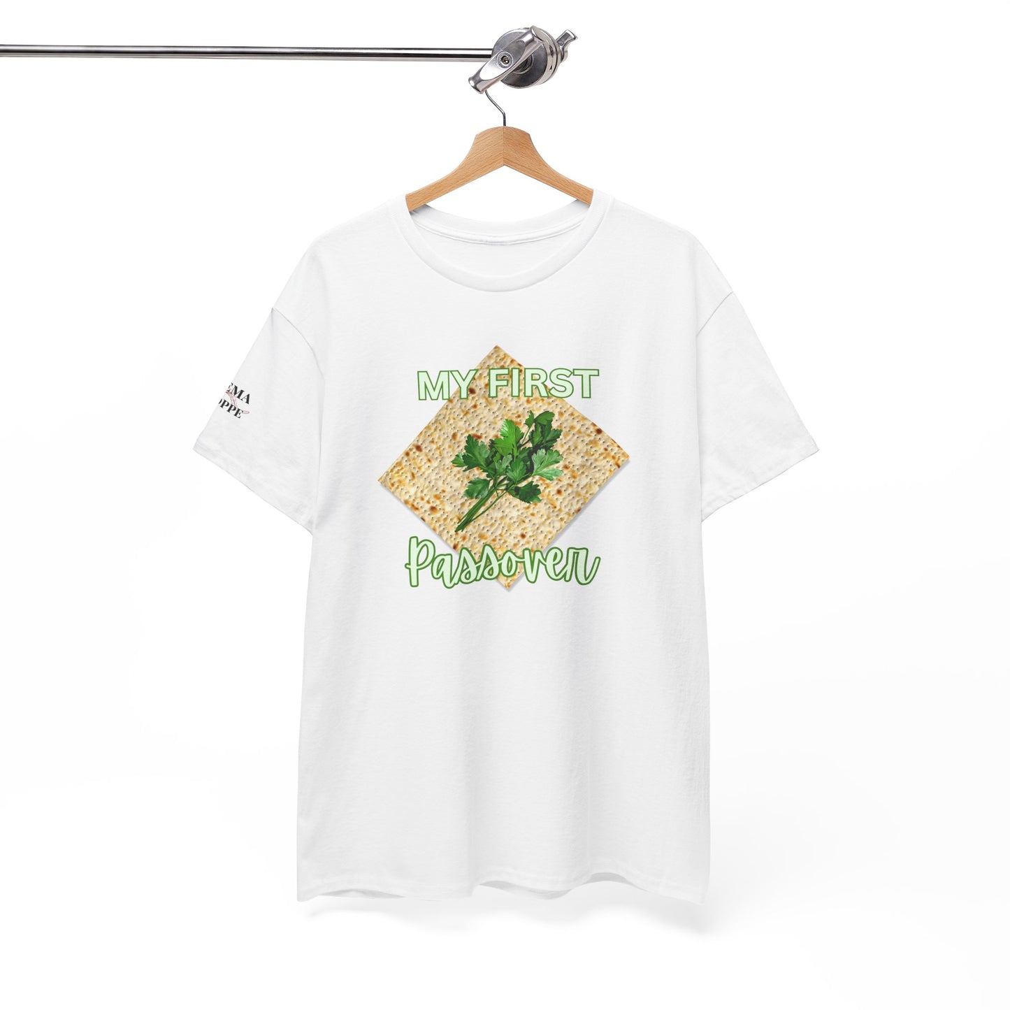 Adults My First Passover T‑Shirt — Seder Matzo & Parsley Pesach Tee