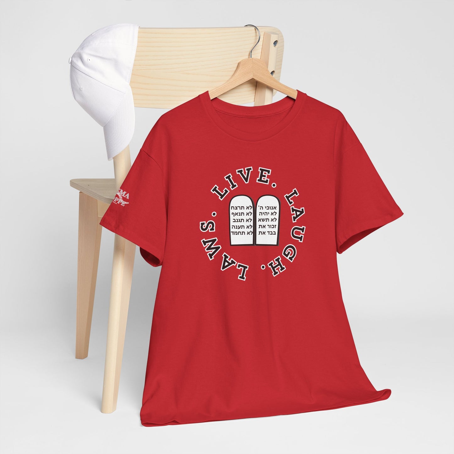 Live Laugh Laws T‑Shirt — Legal Humor Tee with Open Book Graphic