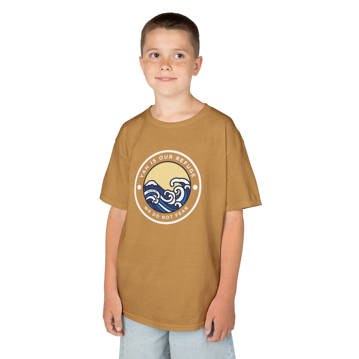 Kids Tee - Psalm 46 We Do Not Fear Biblical Quote Shirt