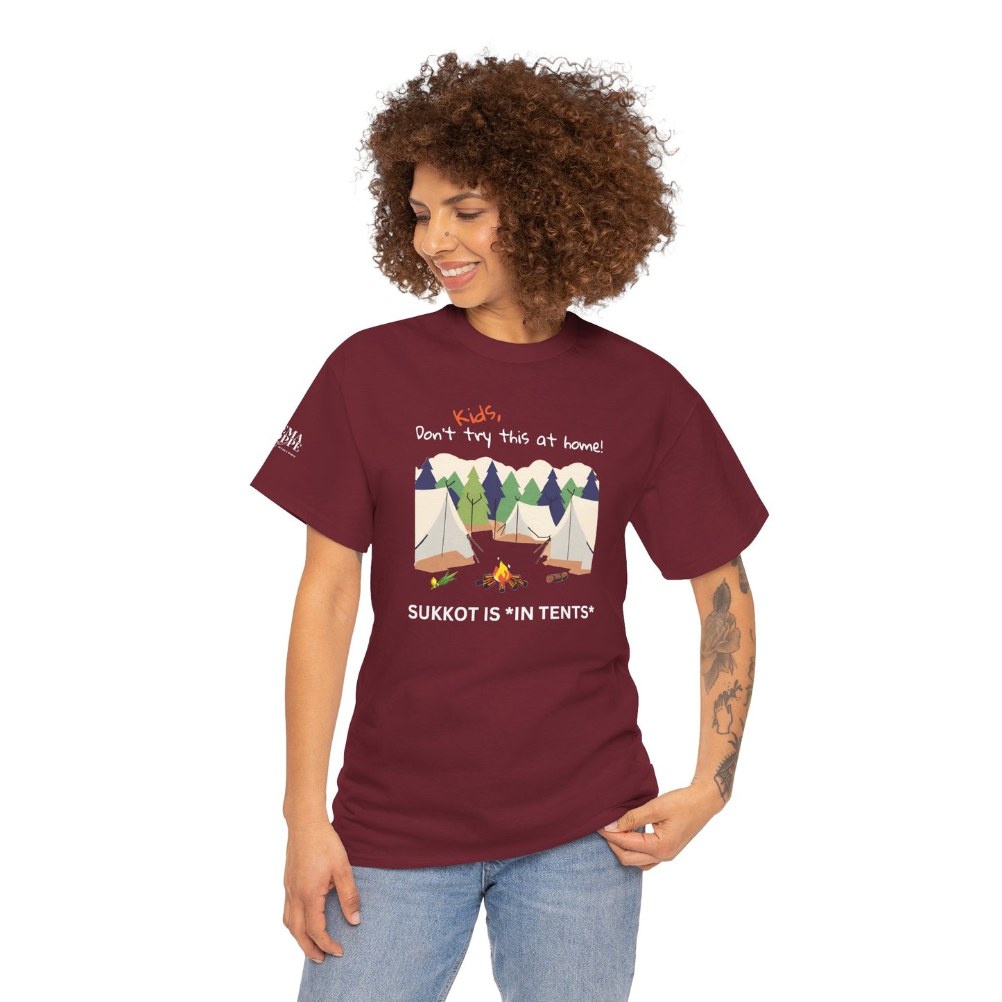 Kids, Don't Try This At Home Sukkot Shirt (dark colors)