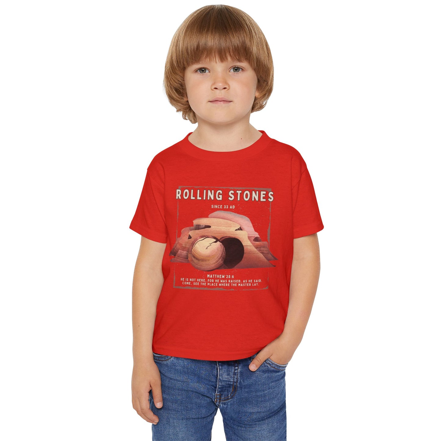 Toddler T-Shirt — Rolling Stones Since 33 AD Desert Biblical Graphic Tee