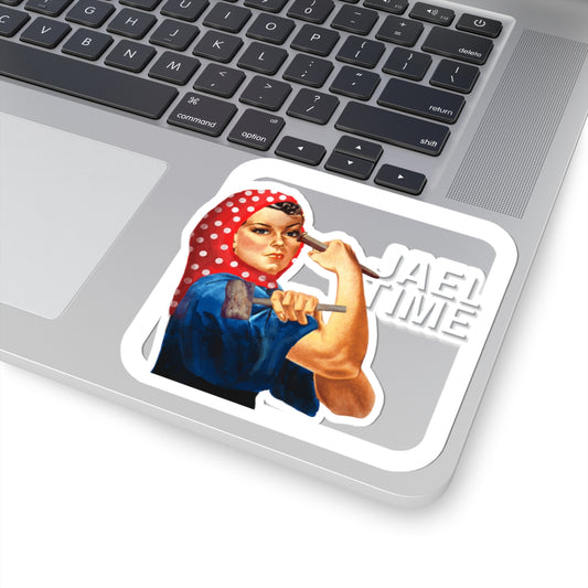 Sticker - Jael with Tent Peg and Hammer Retro Rosie Empowering Design