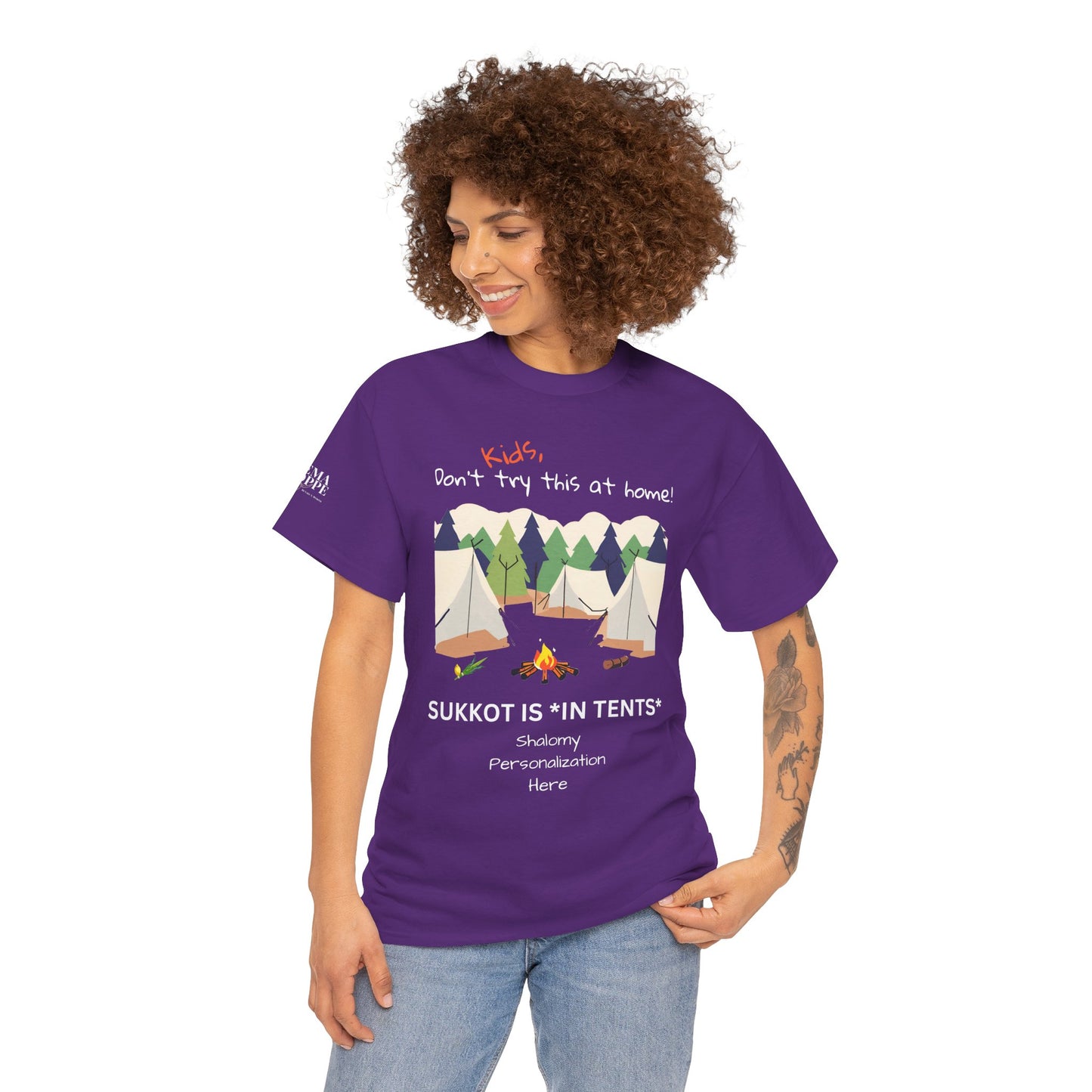 Personalized Kids, Don't Try This At Home Sukkot Shirt, dark colors