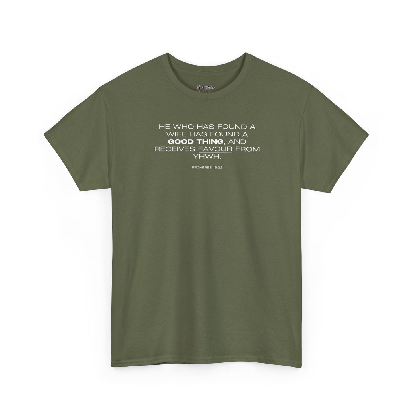 Proverbs 18:22 Men's Tee - Engagements, Weddings, Anniversaries- For The Coordinated Couple 100% Cotton