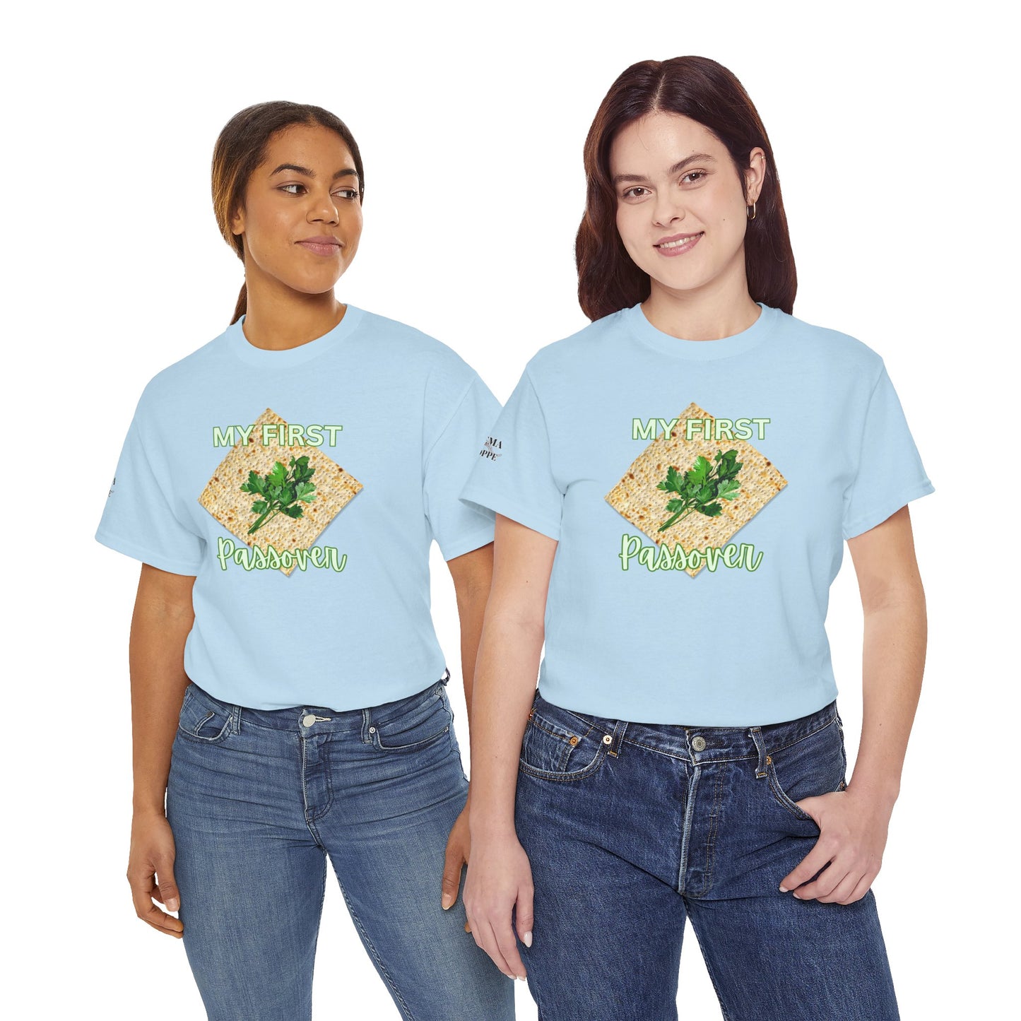 Adults My First Passover T‑Shirt — Seder Matzo & Parsley Pesach Tee