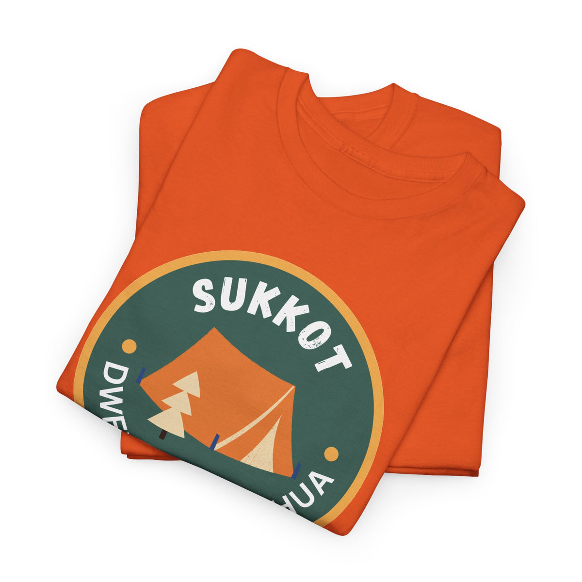Sukkot Camping Tee — “Dwell With Yeshua” Biblical Feast T‑Shirt