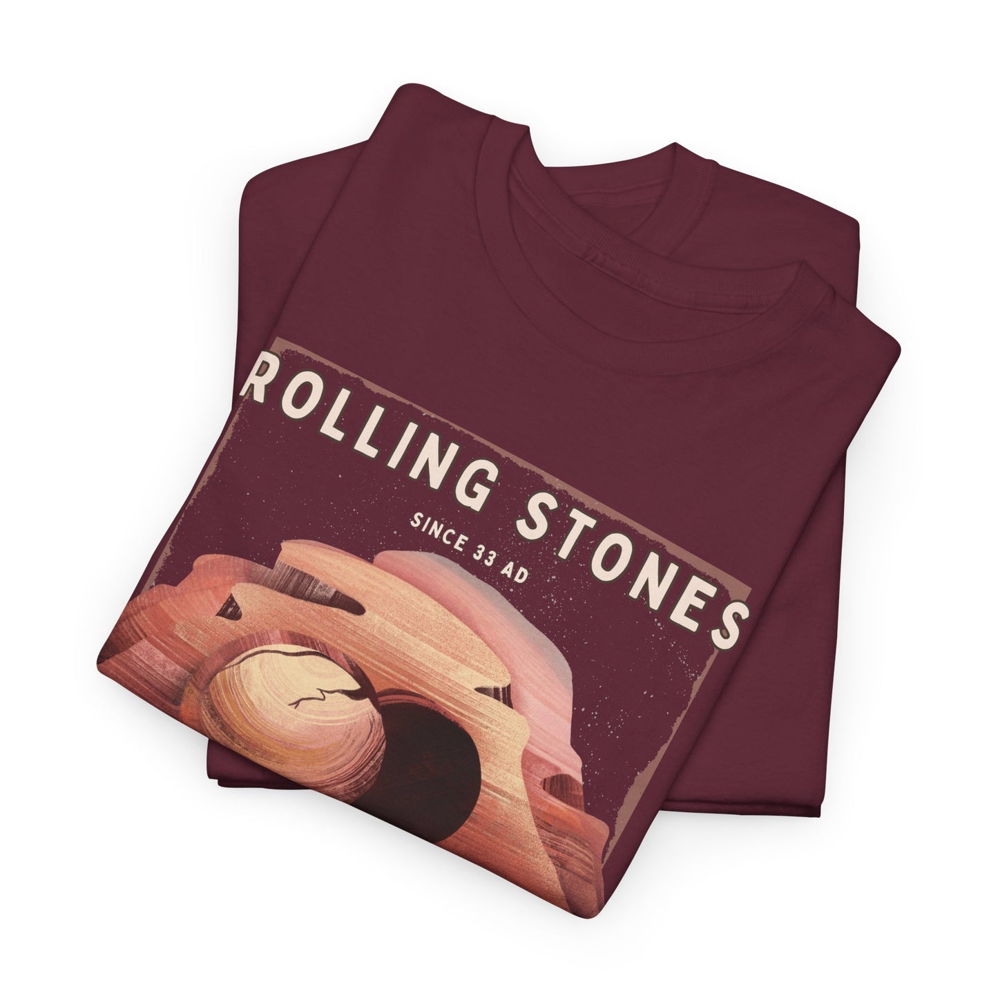 Rolling Stones Since 33 AD Biblical Graphic Tee — "Hebrew Hahas" Vintage Faith Shirt