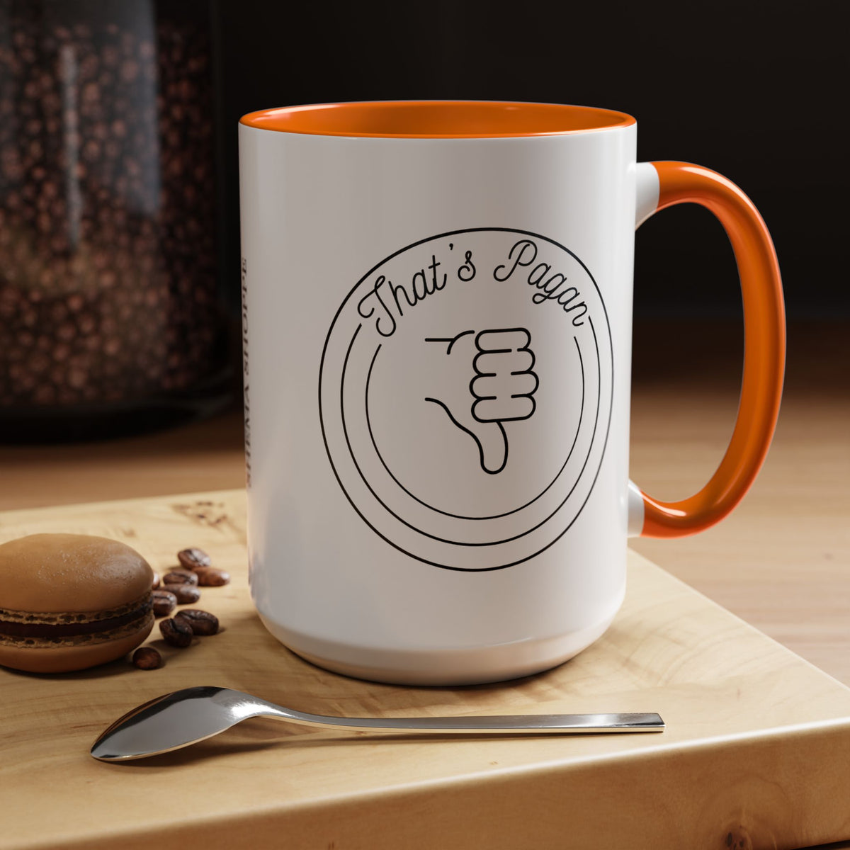 That's Pagan Thumbs Down Accent Coffee Mug