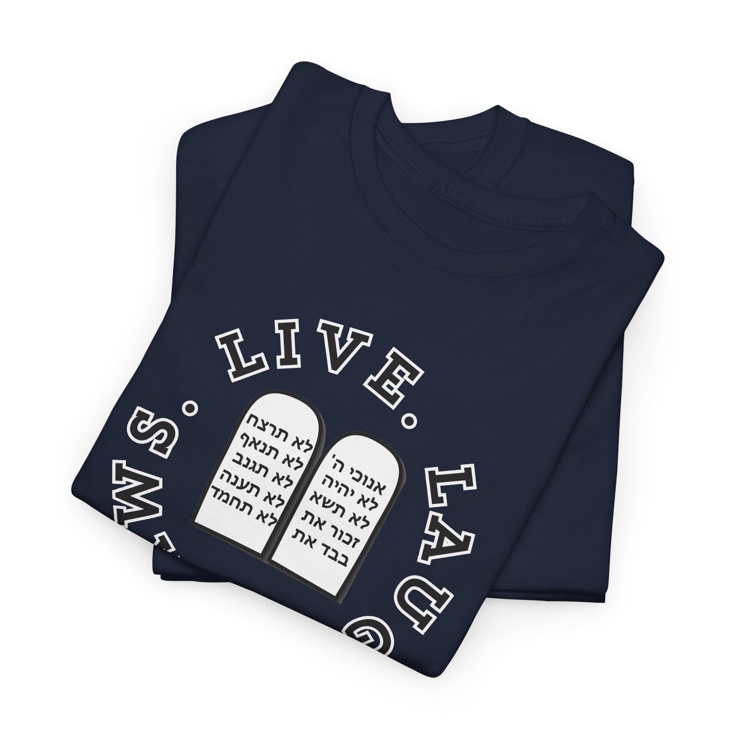 Live Laugh Laws T‑Shirt — Legal Humor Tee with Open Book Graphic