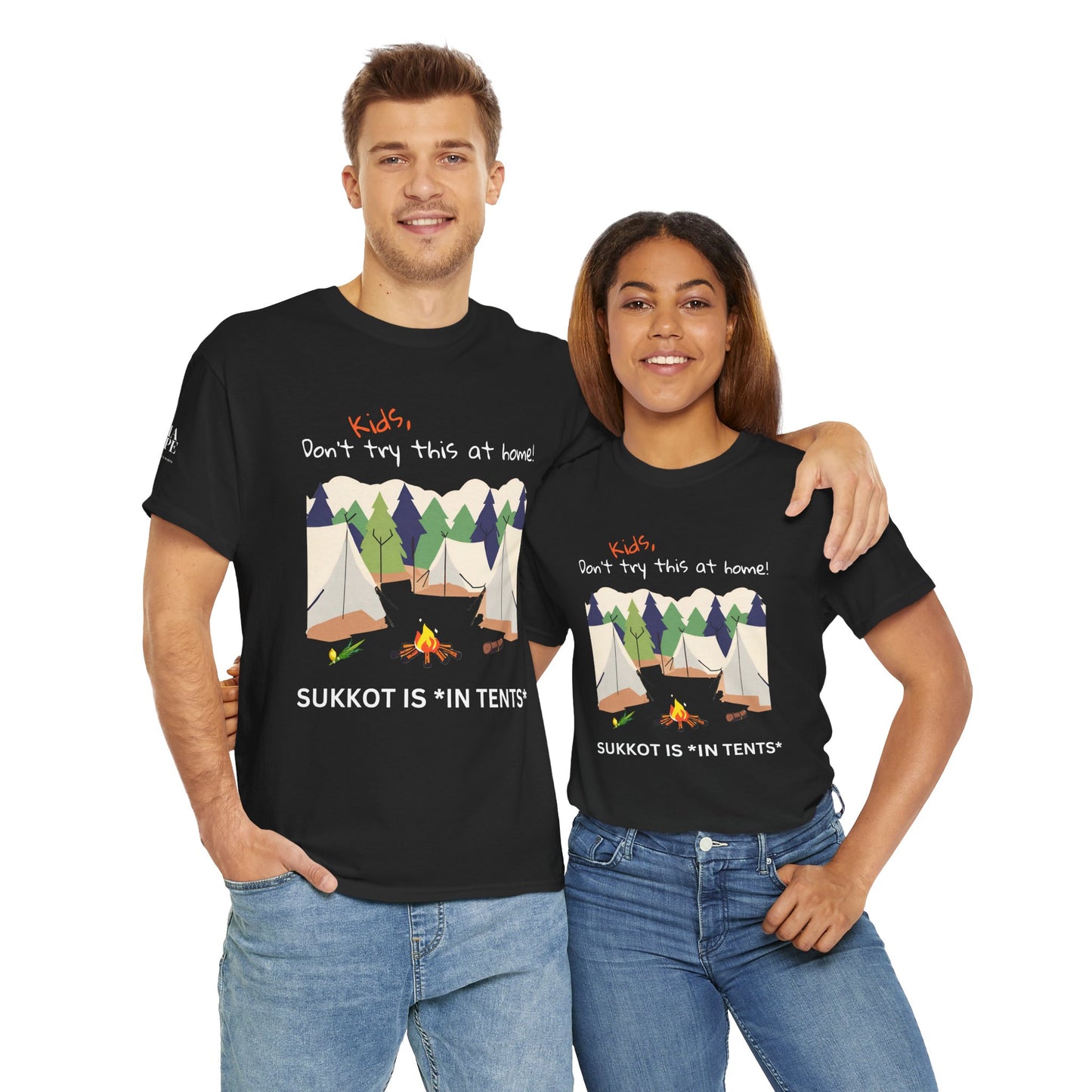 Kids, Don't Try This At Home Sukkot Shirt, dark colors
