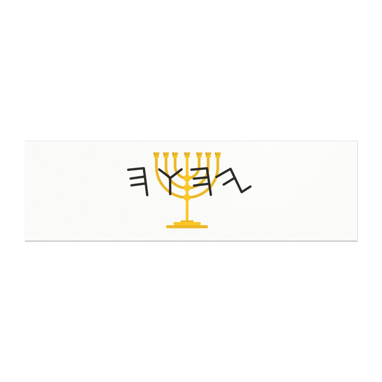 Paleo Hebrew with Menorah Car Magnet