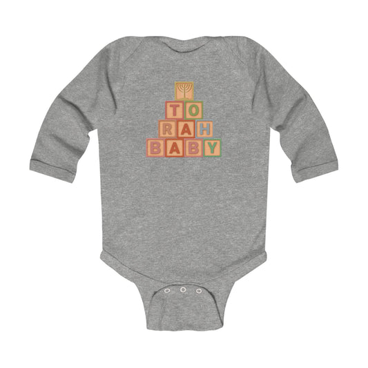 Torah Baby Blocks- Infant Long Sleeve Bodysuit