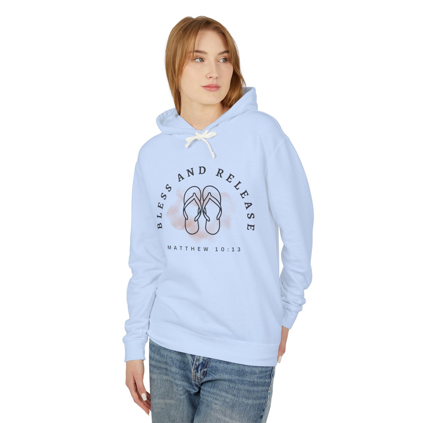 Bless and Release Unisex Lightweight 100% Cotton Hooded Sweatshirt