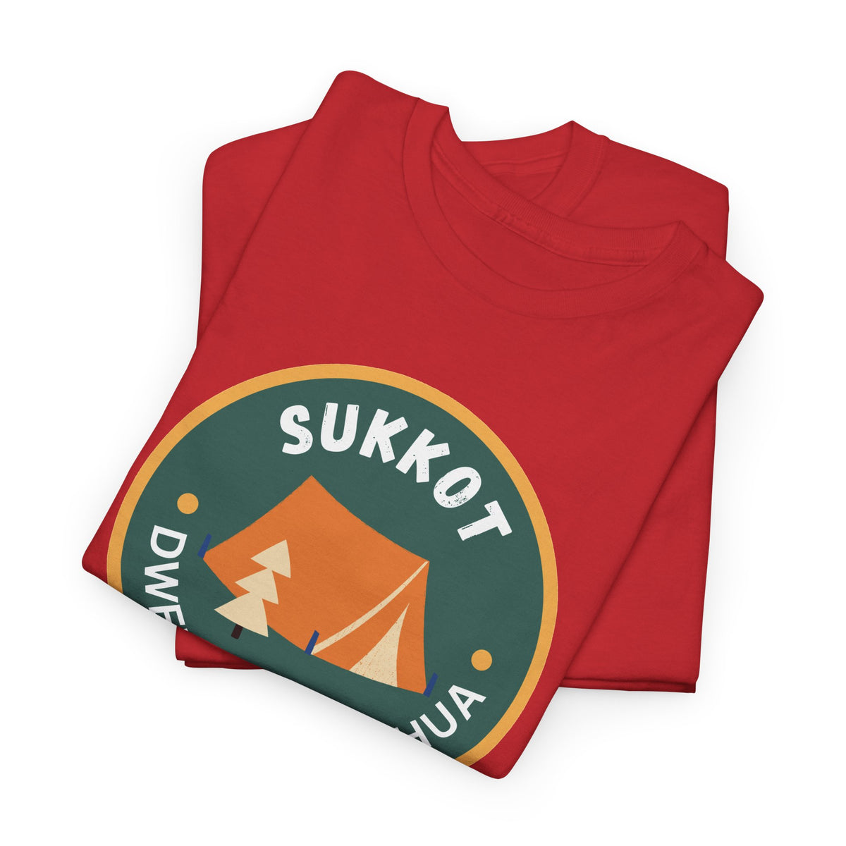 Sukkot Camping Tee — “Dwell With Yeshua” Biblical Feast T‑Shirt