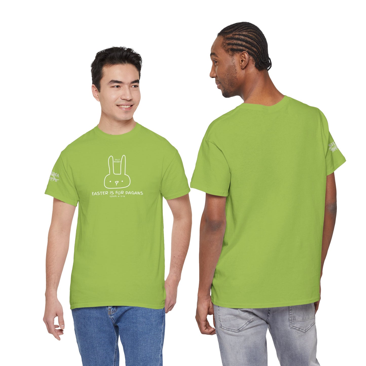 Silly Rabbit, Easter Is for Pagans Cotton T-Shirt — Ezekiel 8 Biblical Truth Tee
