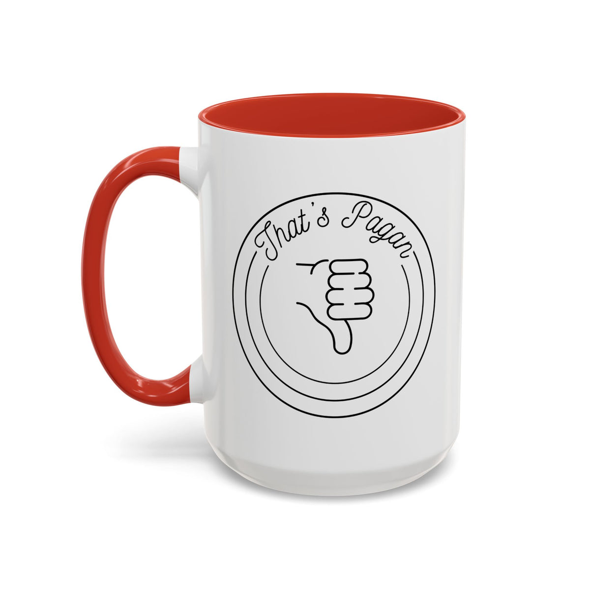 That's Pagan Thumbs Down Accent Coffee Mug