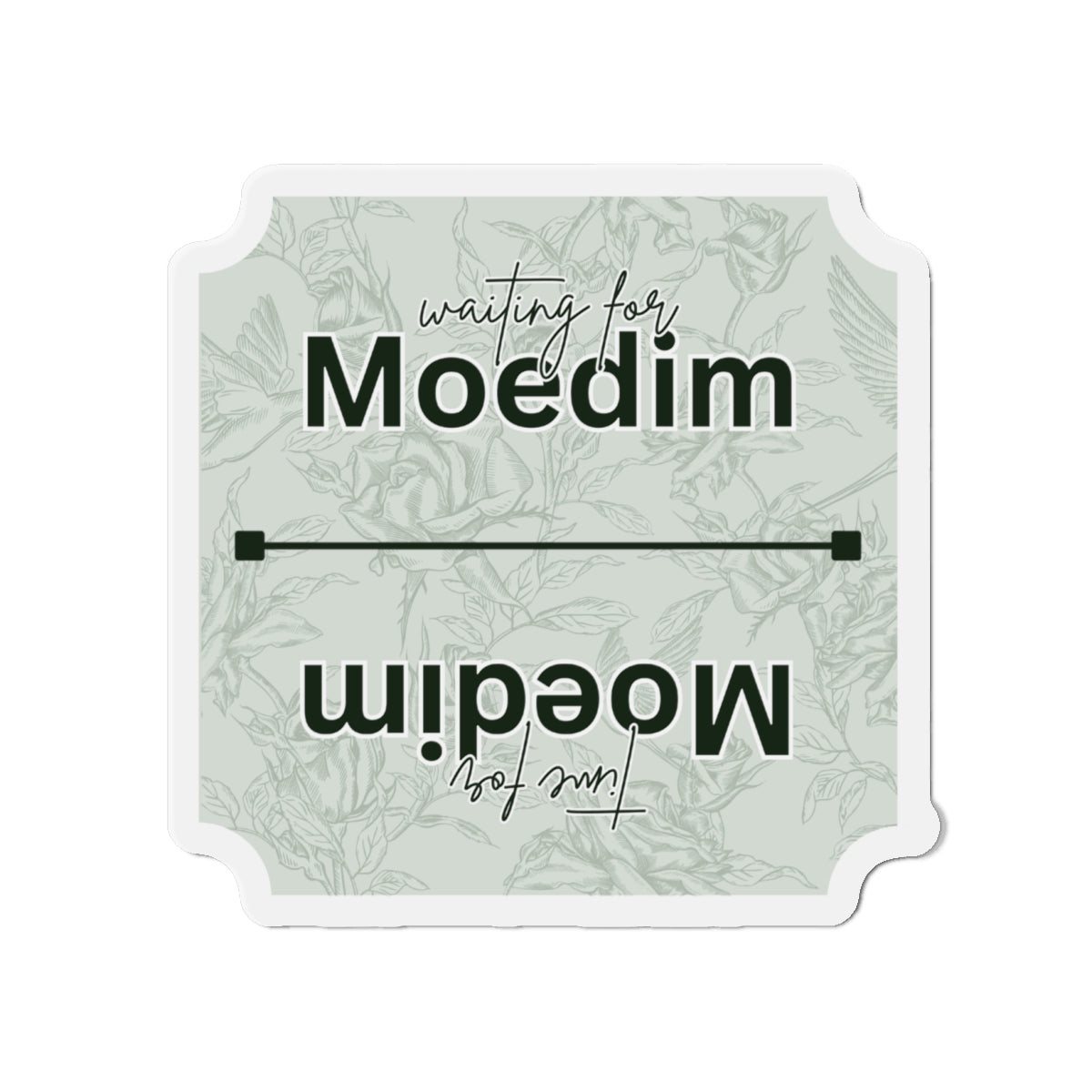 Green Roses 'Waiting for Moedim' VS 'Time for Moedim' Design, Decorative Fridge Magnet