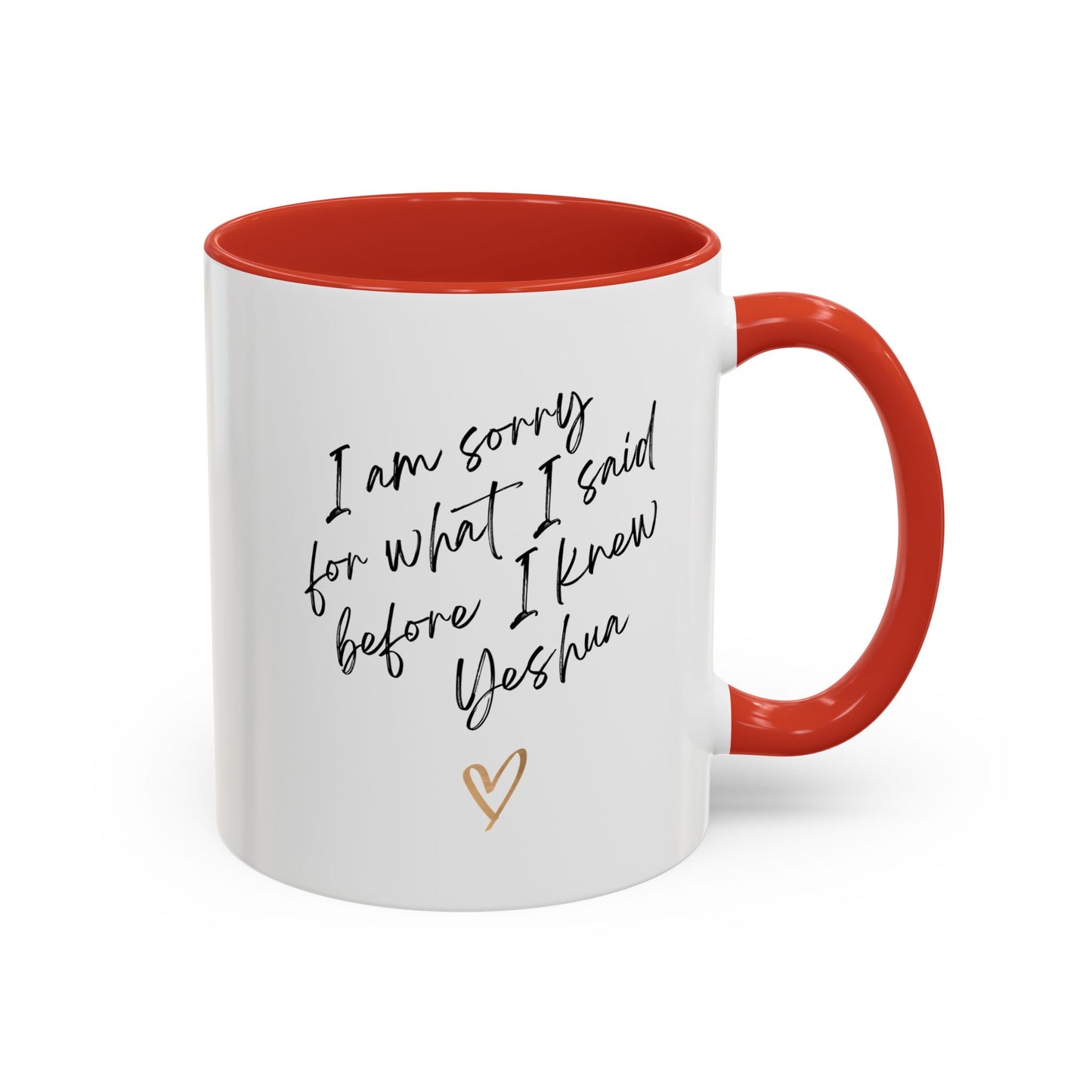 I'm Sorry (Yeshua) Accent Coffee Mug (11, 15oz)