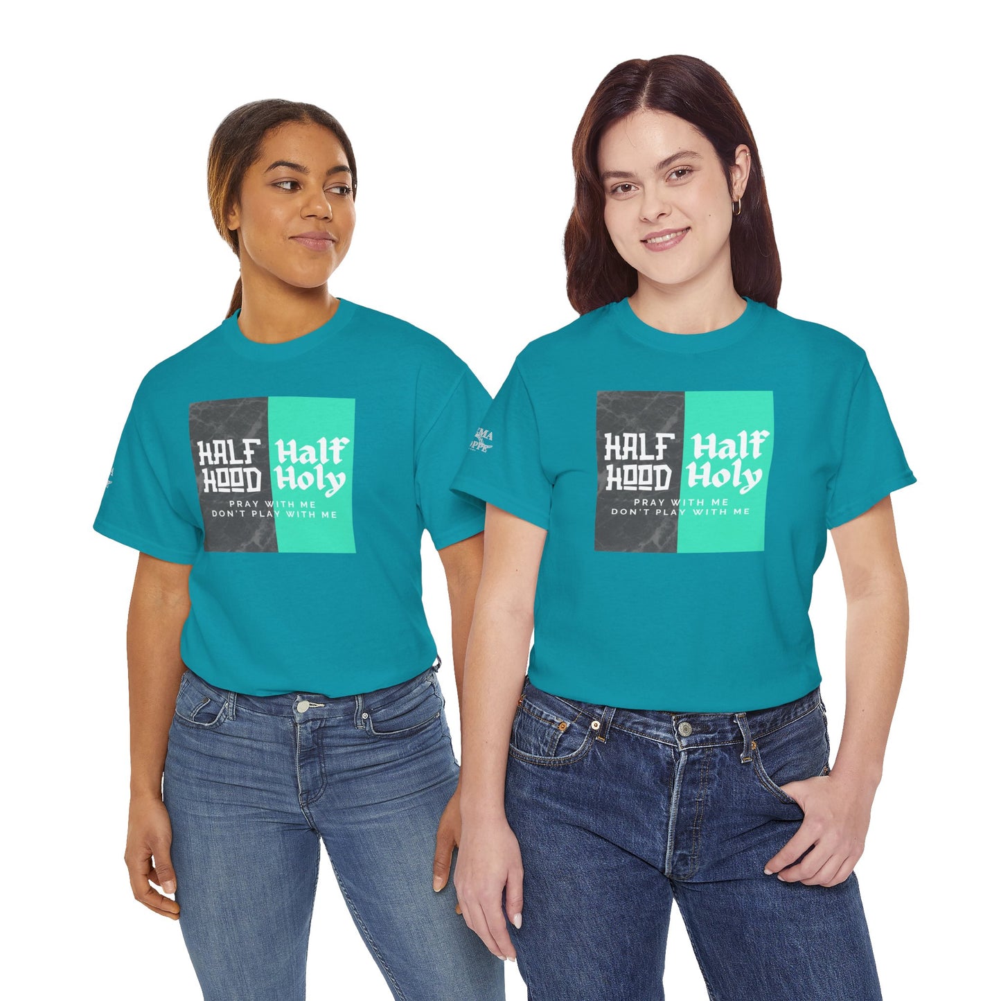 Half Hood/Half Holy Unisex Heavy Cotton Tee