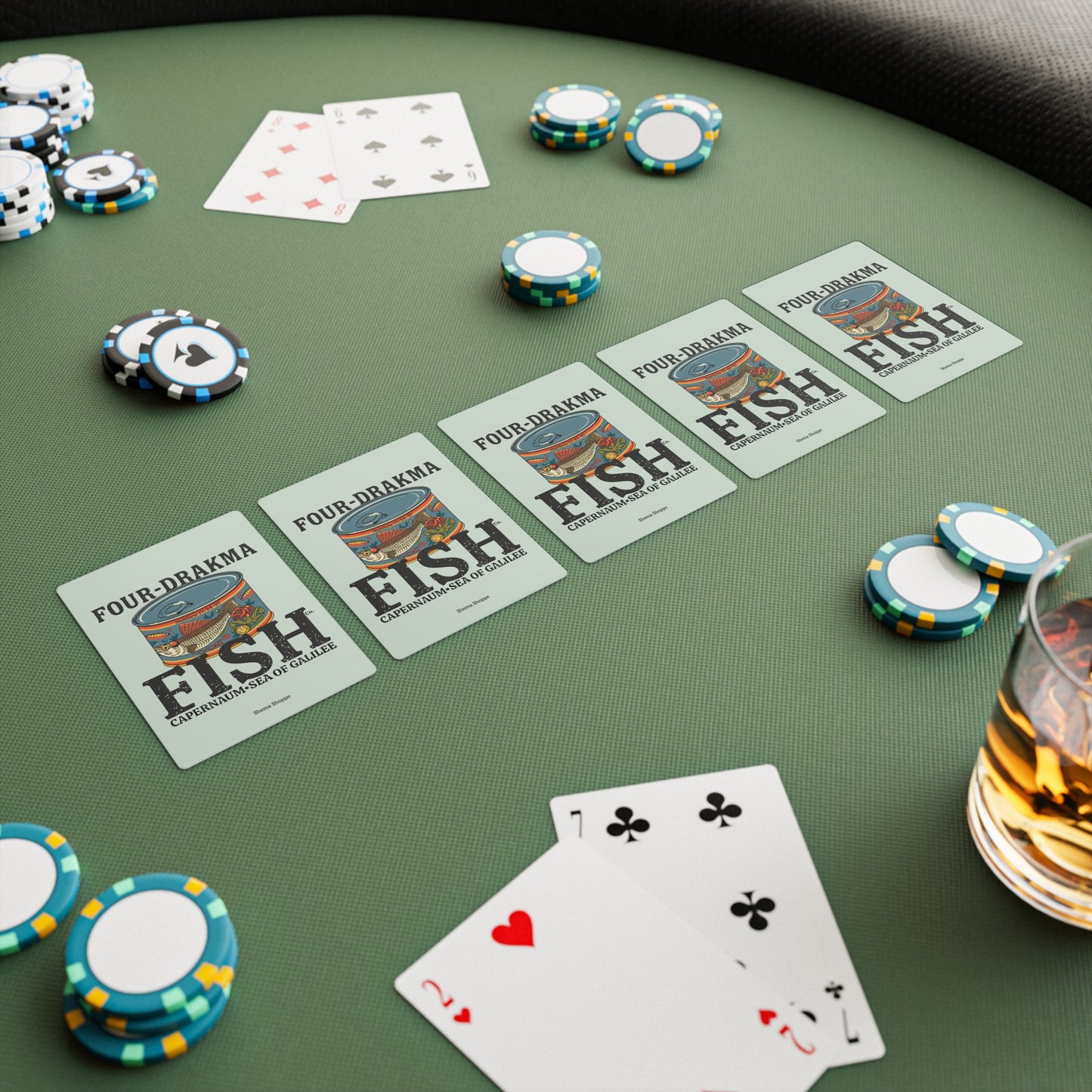 Four-Drachma Fish Co. Vintage Playing Cards Set