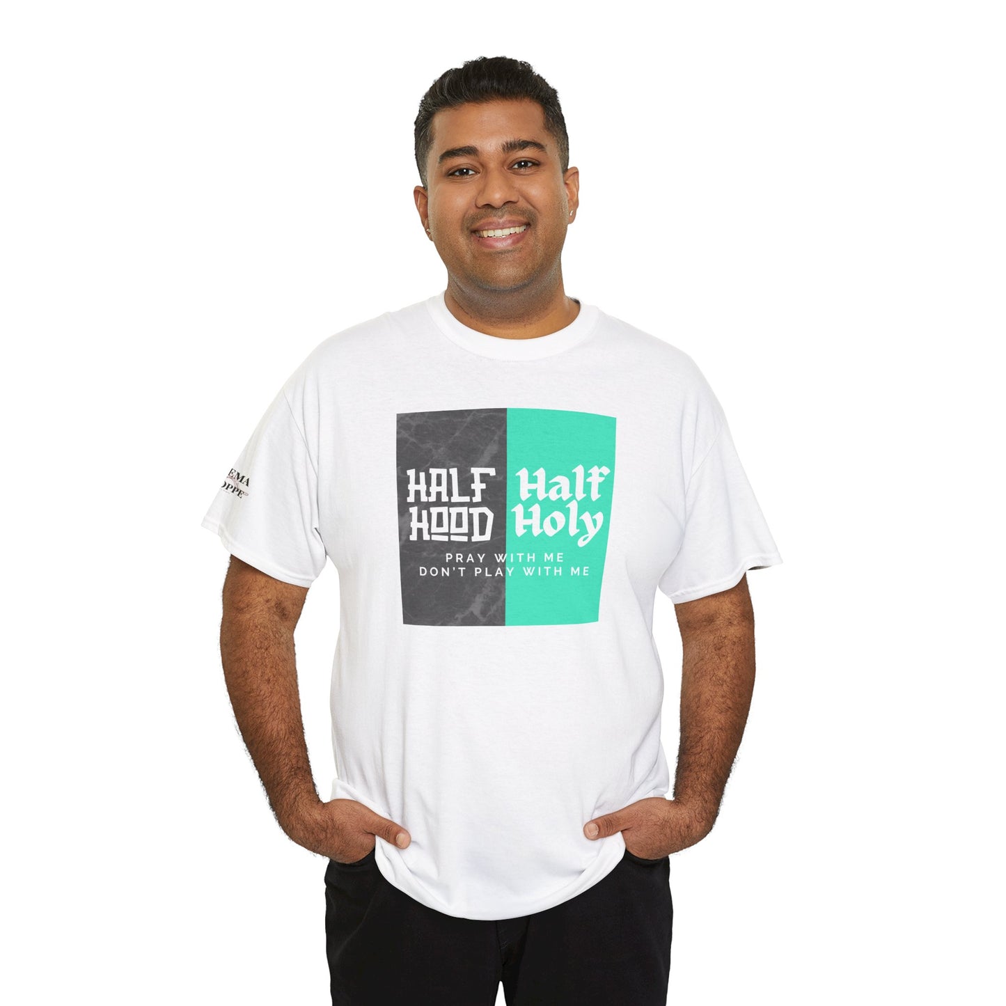 Half Hood/Half Holy Unisex Heavy Cotton Tee