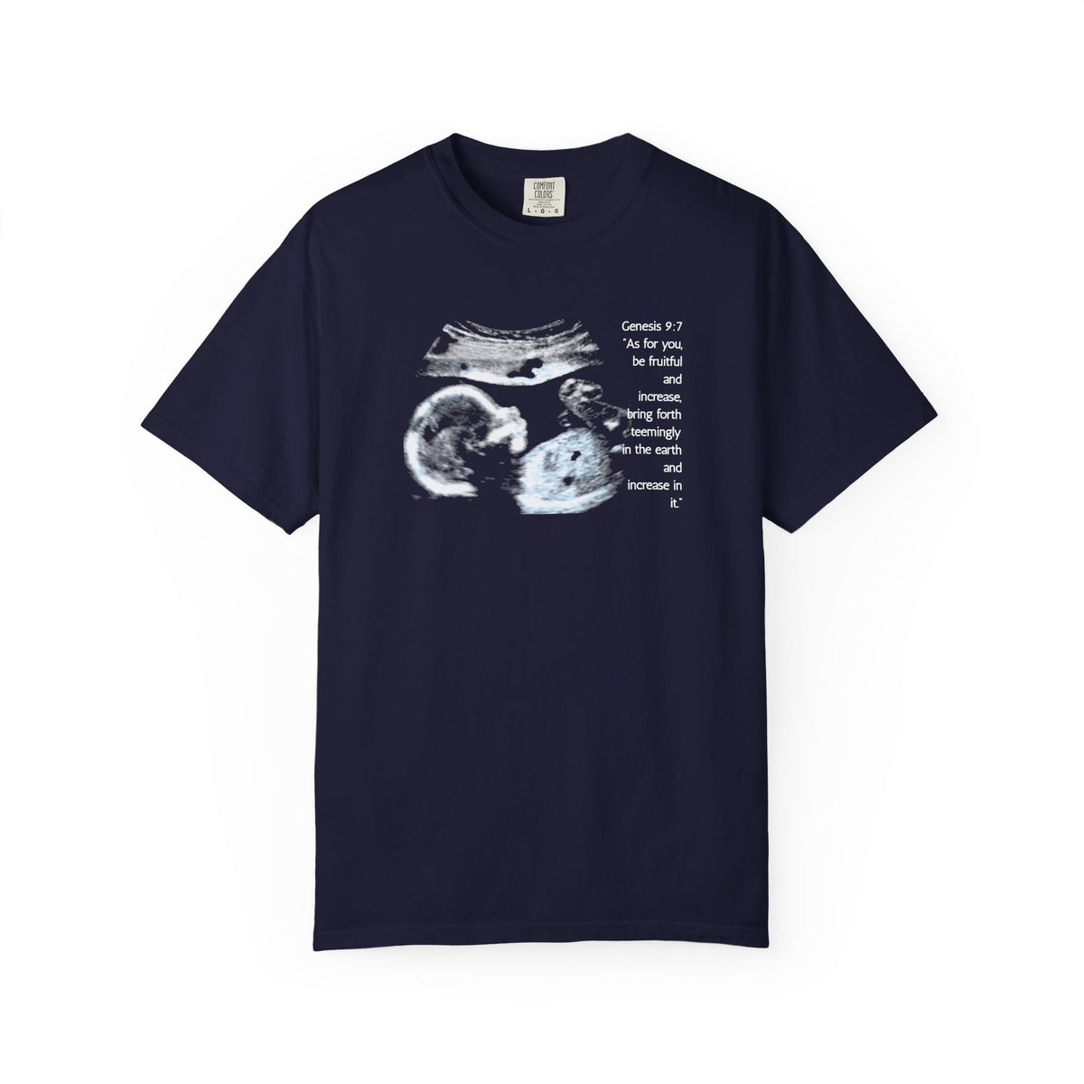 Pregnancy Support Tee - Ultrasound Bible Verse