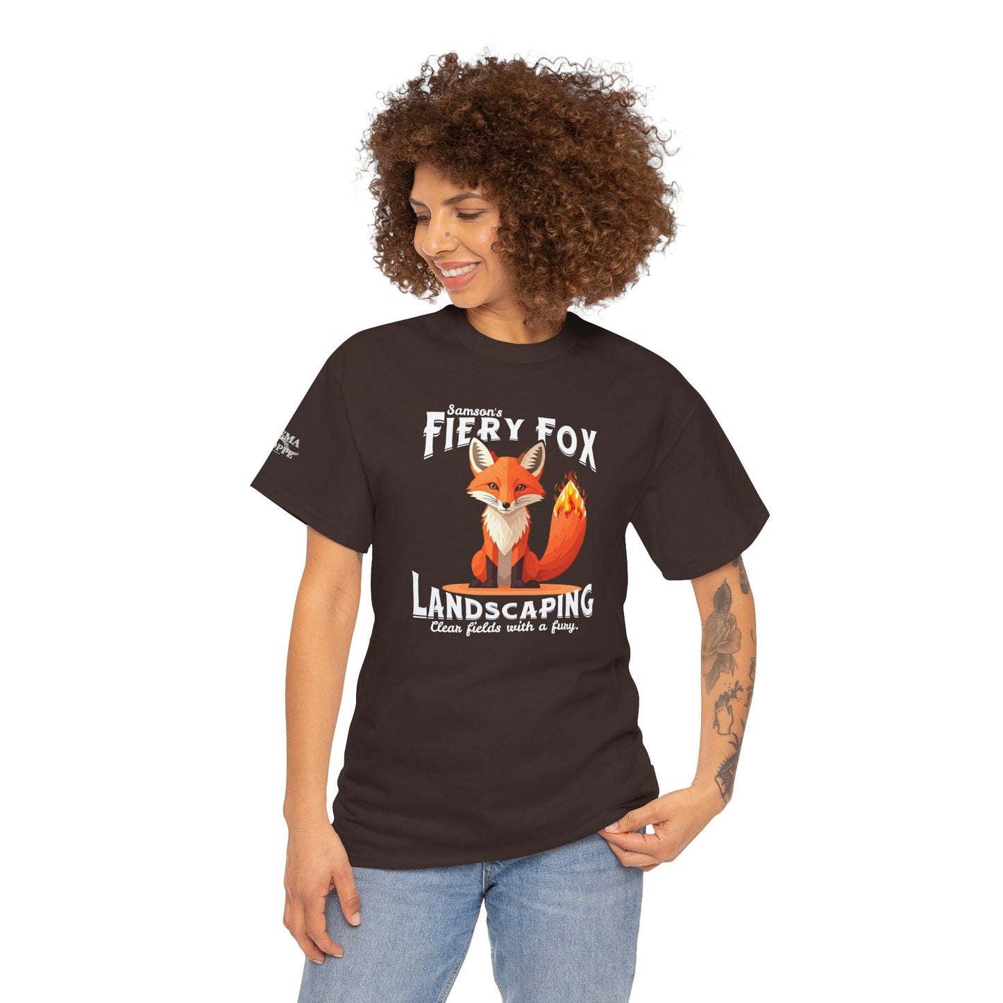 Fiery Fox Landscaping Unisex Heavy Cotton Tee - dark shades