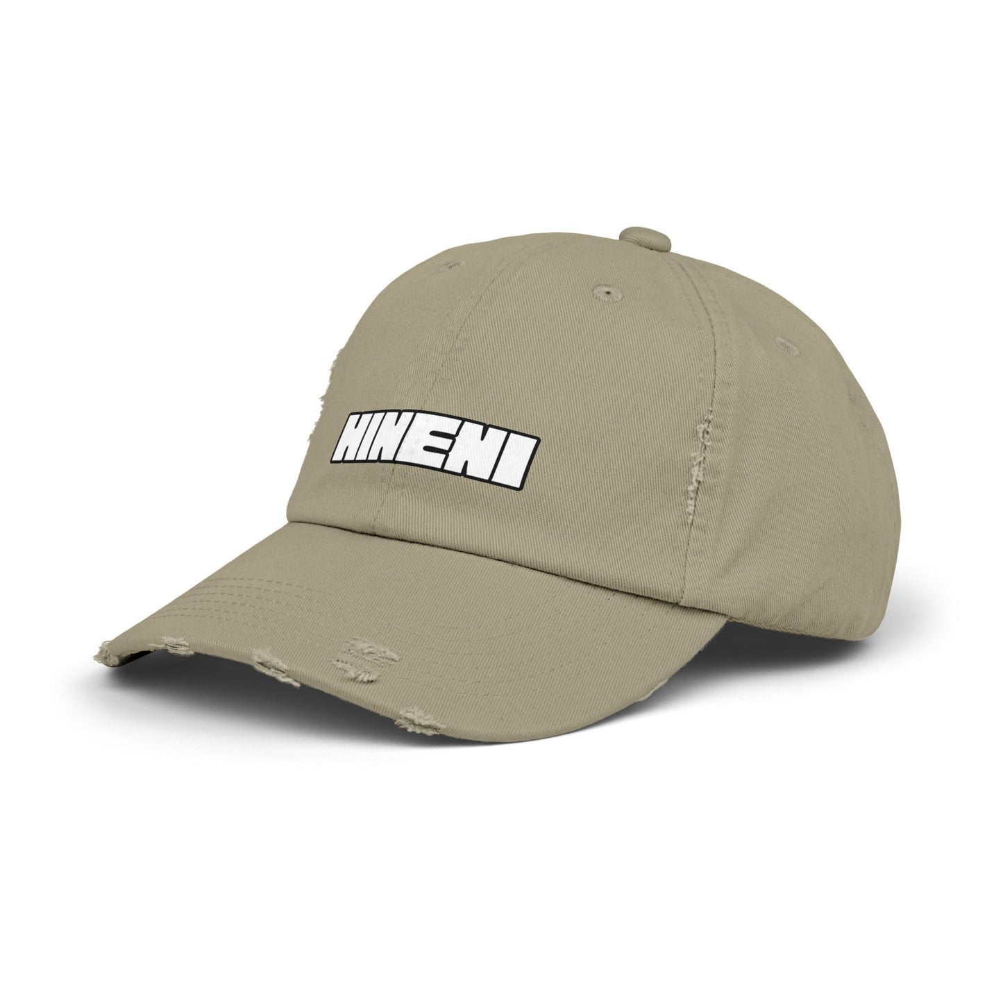 Hineni (Hebrew for "here I am")  Distressed Cap with 'Hineni' | Casual Streetwear Hat, Daily Accessory, Gift for Him/Her, Trendy Cap